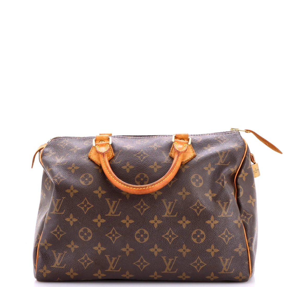 Monogram Canvas Louis Vuitton Speedy Handbag: Monogram Canvas Louis Vuitton Speedy Handbag Brown Monogram Canvas Louis Vuitton Speedy Handbag for Sale. This 30cm Speedy Handbag features a classic monogram canvas exterior with brown leather accent