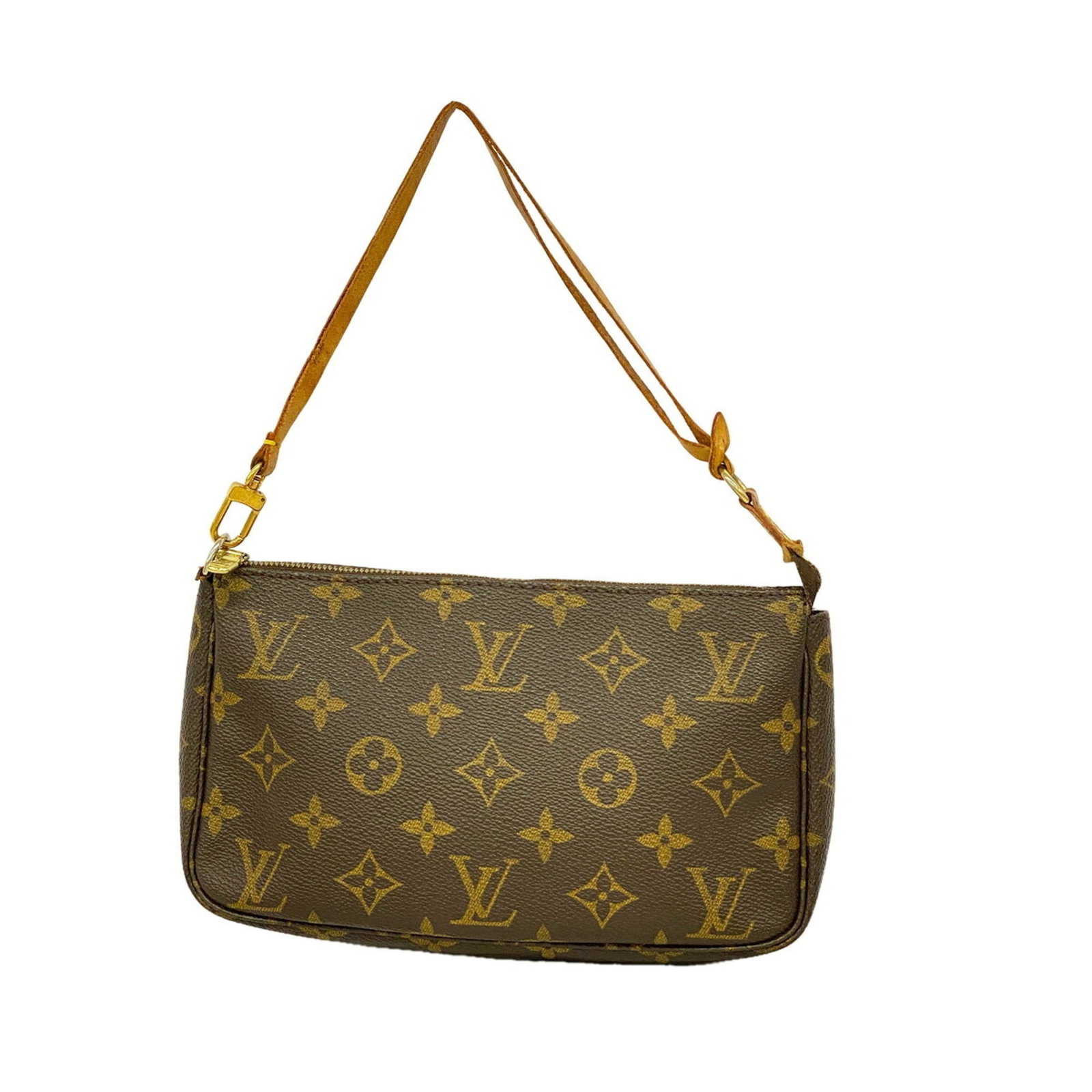 Louis Vuitton Pouch: Louis Vuitton Pouch Brown Louis Vuitton Pouch with Classic Design. This 13cm x 21cm x 3.5cm pouch features a timeless design and premium materials, making it a stylish accessory for everyday use. Its 