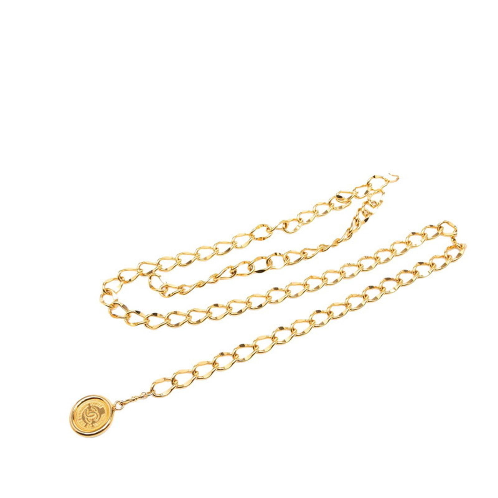 Chain Belt for Chanel: Chain Belt for Chanel Chain Belt for Chanel, a gold chain belt with a sleek 101.5cm length and 1.5cm width, bearing a signature. Item Specifics: Brand: Chanel Type: Chain belt Gender: Women Color: