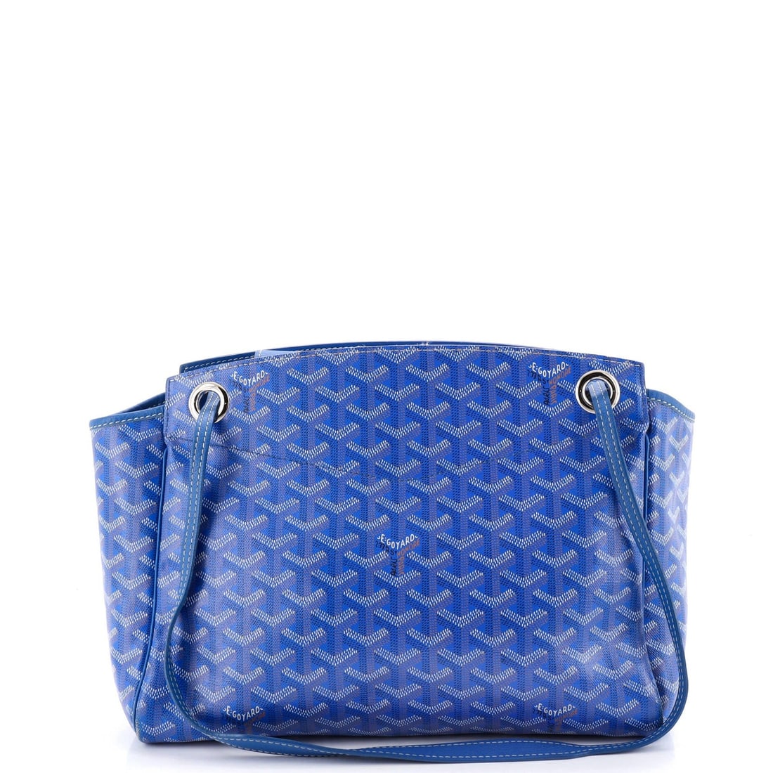 Canvas Coated Bag Rouette Goyard: Canvas Coated Bag Rouette Goyard Canvas Coated Bag Rouette Goyard in Blue - A Timeless Shoulder Bag with Distressed Charm. This Goyard Rouette bag boasts a canvas exterior with a subtle blue hue,
