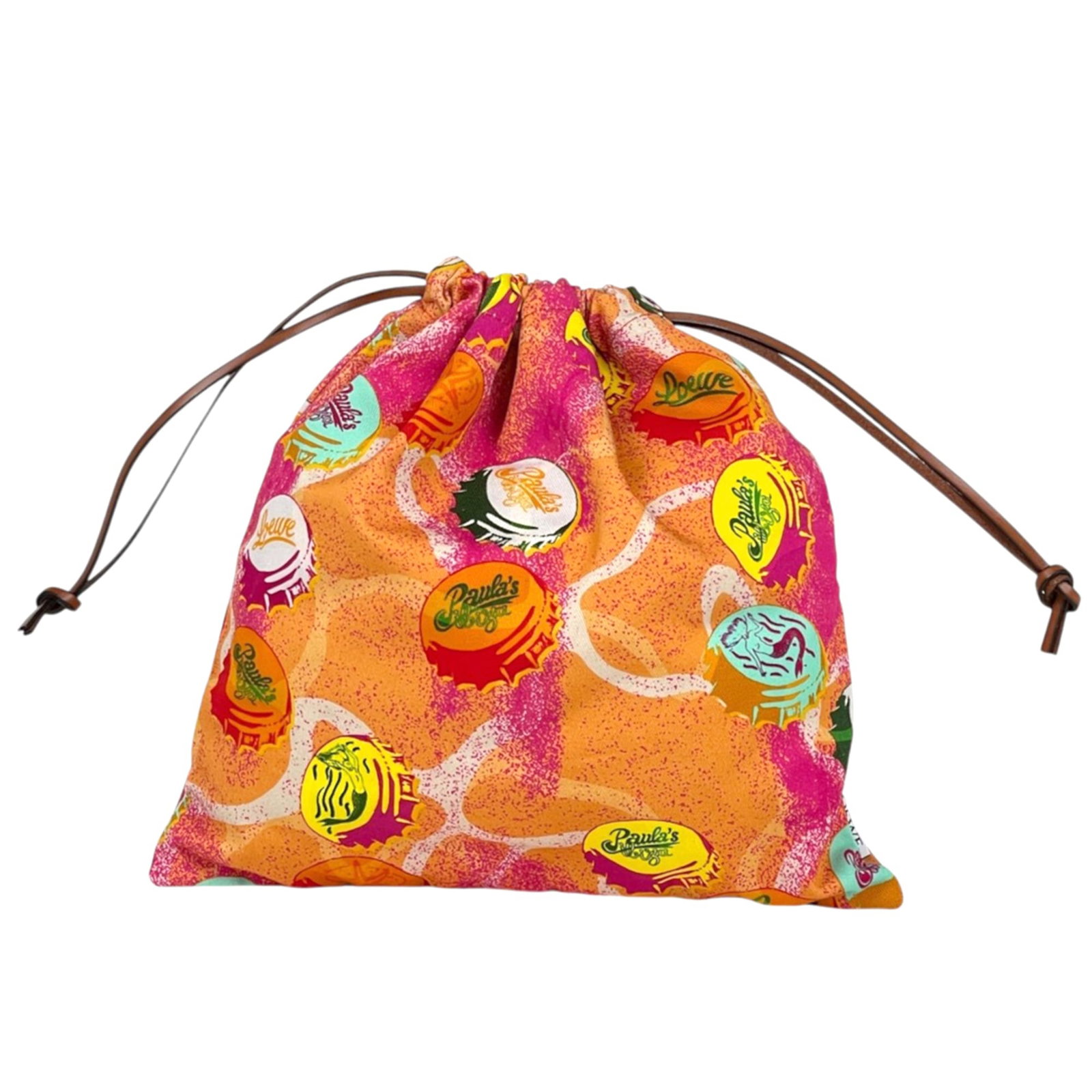 Canvas Leather Pouch Loewe: Canvas Leather Pouch Loewe Canvas Leather Pouch Loewe - A vibrant, multi-colored canvas and leather pouch from renowned luxury brand Loewe, featuring a striking orange hue. Measuring 29cm x 29cm x