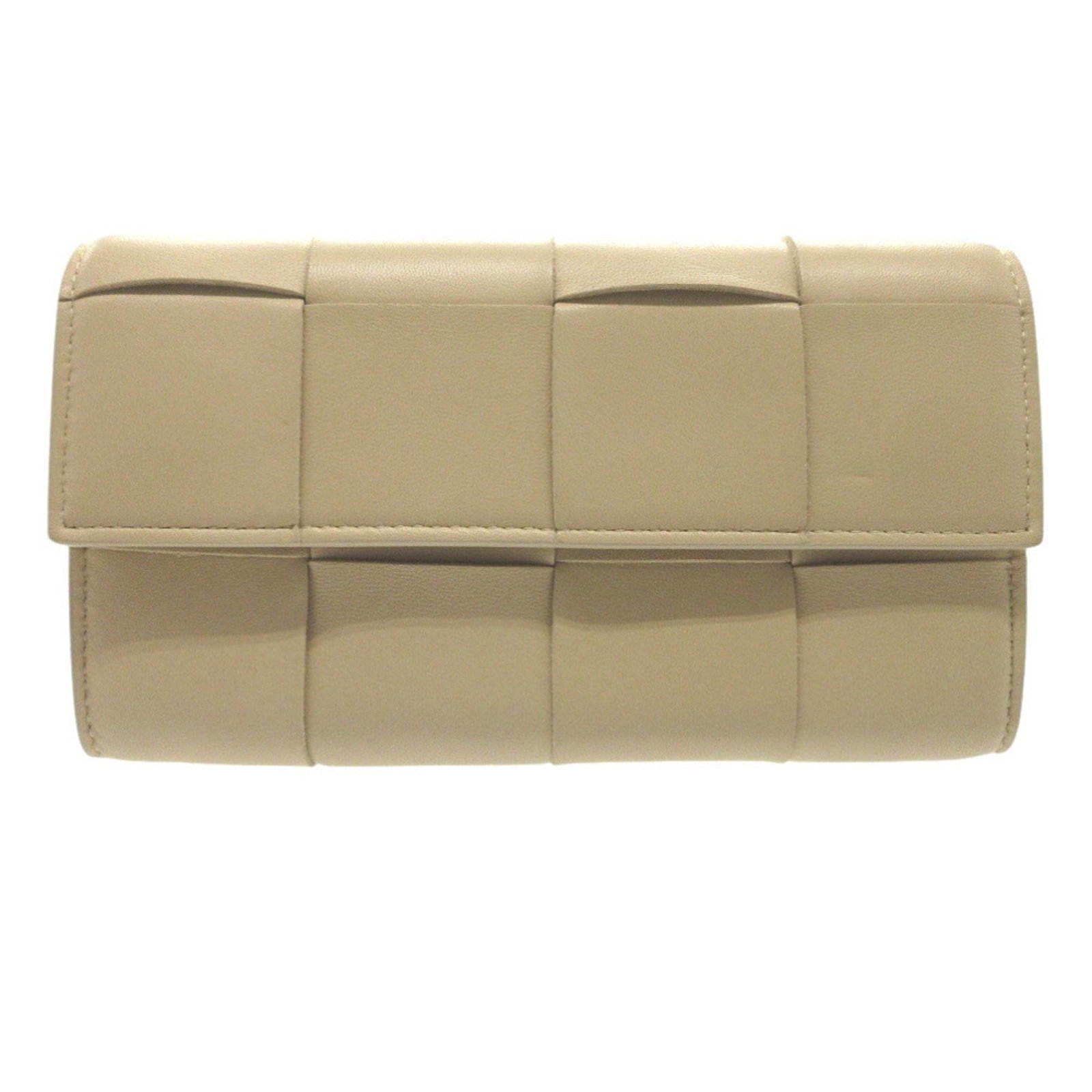 Bottega Veneta Long Wallet (Bi-Fold) Leather: Bottega Veneta Long Wallet (Bi-Fold) Leather Bottega Veneta's iconic bi-fold wallet features a timeless design with clean lines and a classic beige leather finish. Made from high-quality leather,