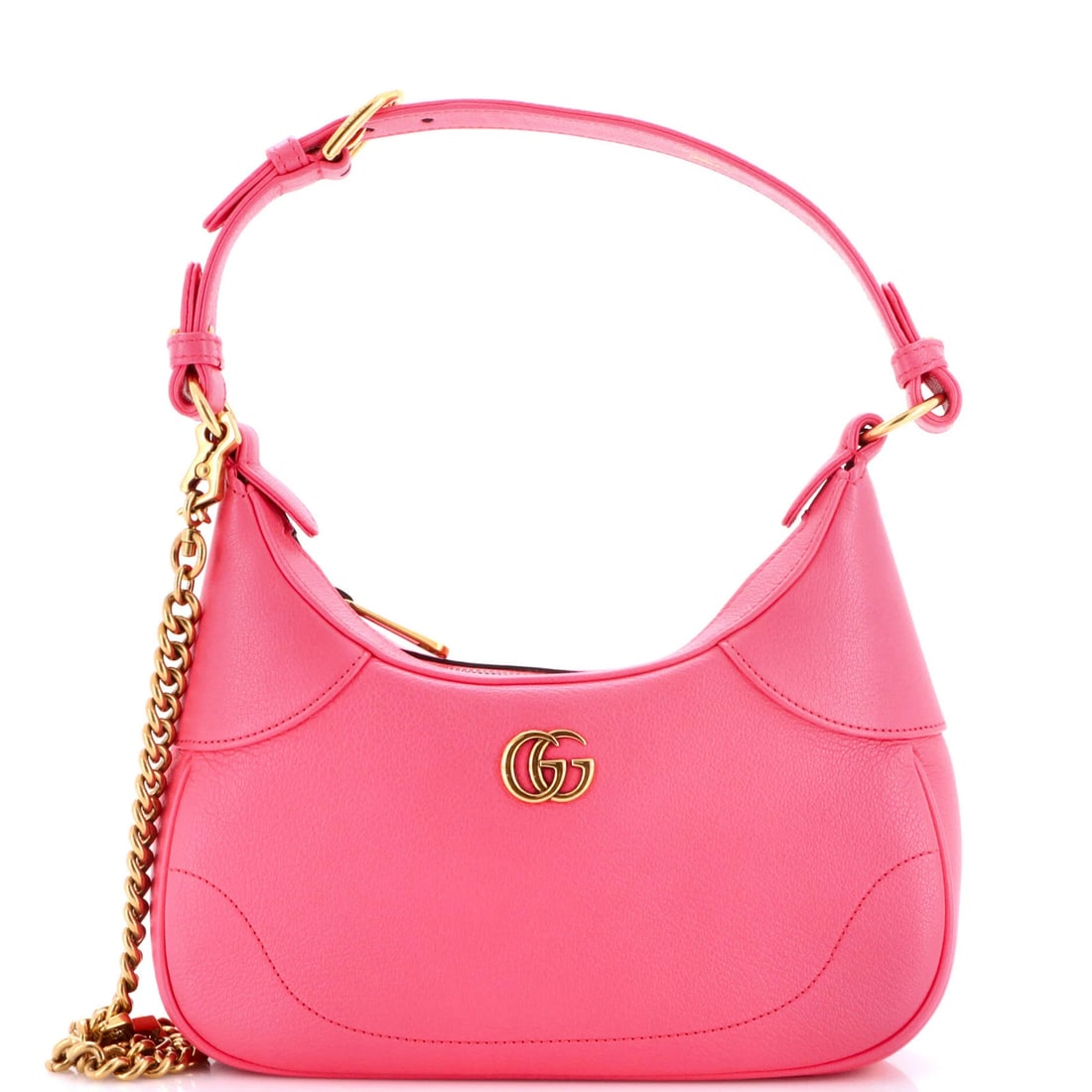 Aphrodite Leather Shoulder Bag Zip Gucci Small: Aphrodite Leather Shoulder Bag Zip Gucci Small This Gucci Aphrodite Leather Shoulder Bag Zip Small is a stylish and versatile accessory featuring a pink exterior with gold hardware. With its small