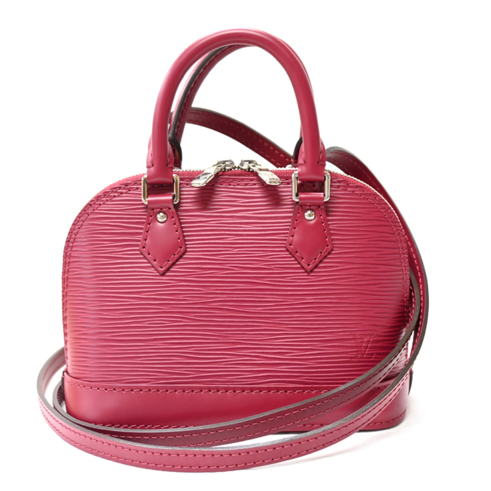 Leather Epi Bag Vuitton Louis: Leather Epi Bag Vuitton Louis The Louis Vuitton Epi bag is a stylish shoulder bag made from high-quality Epi leather, featuring a vibrant fuchsia color. Measuring 12.5cm x 17cm x 8cm, this bag boasts