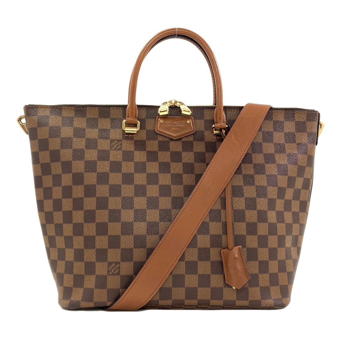 Damier Canvas Handbag Belmont Louis Vuitton N63169: Damier Canvas Handbag Belmont Louis Vuitton N63169 Brown Damier canvas handbag with a classic design, featuring the iconic LOUIS VUITTON brand. This style is a timeless choice, with a signature look