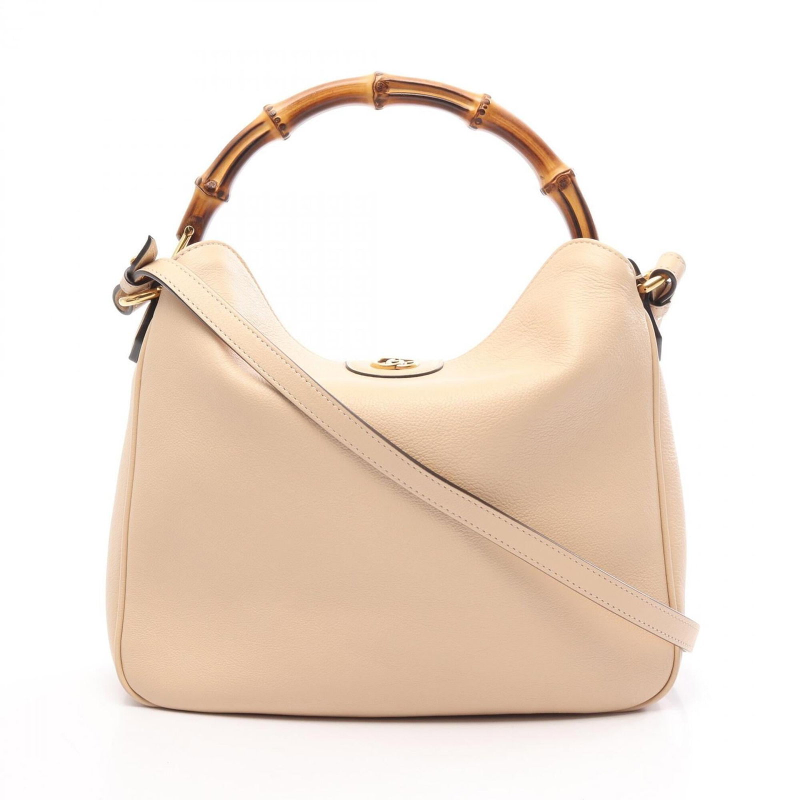 Handbag Leather Gucci: Handbag Leather Gucci Beige Gucci handbag made from high-quality leather, featuring a classic design with a 23cm x 29cm x 9cm size. The bag's signature style and timeless elegance make it a stylish