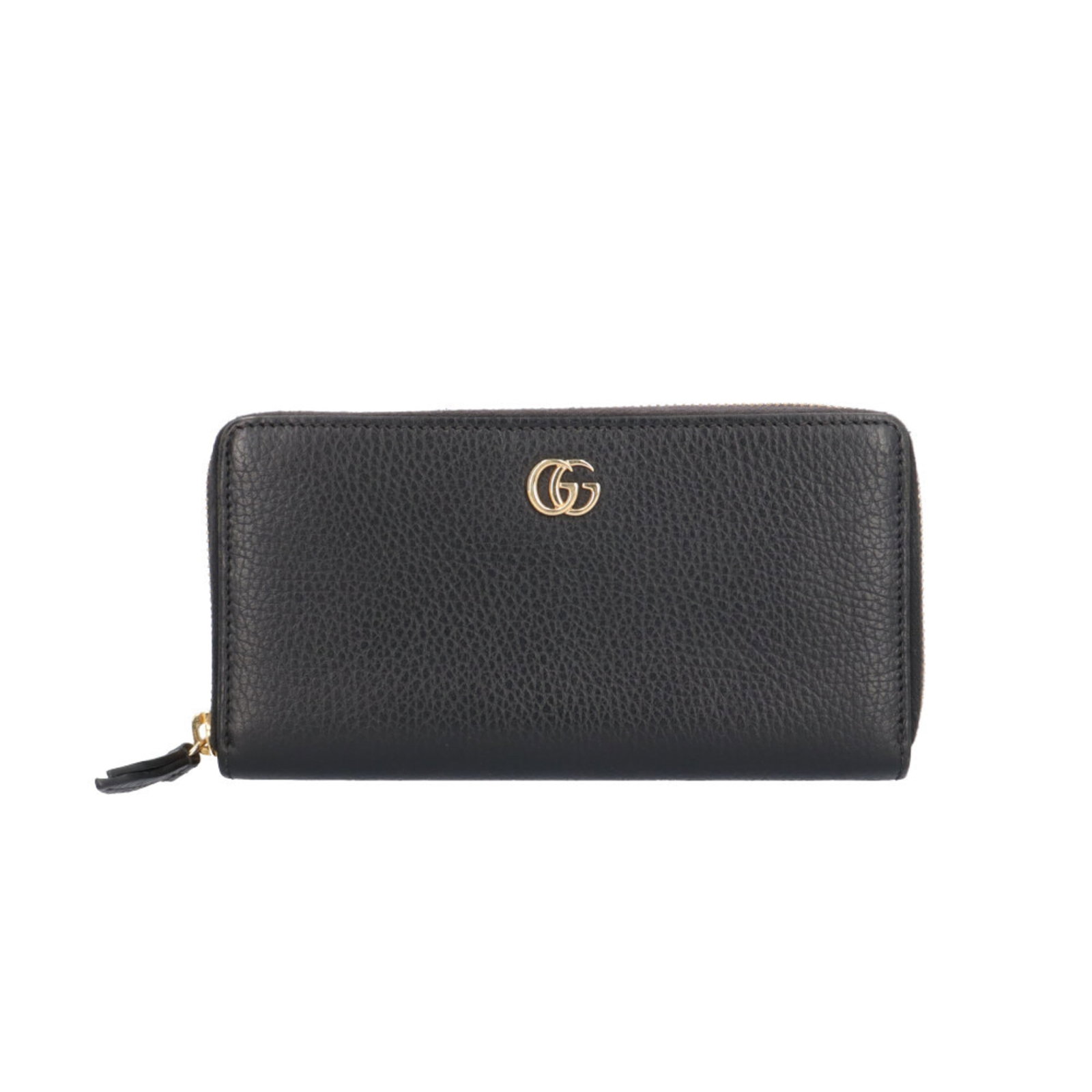 Gucci Long Wallet (Bi-Fold) Leather: Gucci Long Wallet (Bi-Fold) Leather Gucci's iconic bi-fold long wallet is crafted from high-quality black leather, making it a timeless accessory for everyday use. Measuring 10.5cm x 18cm x 2cm, this
