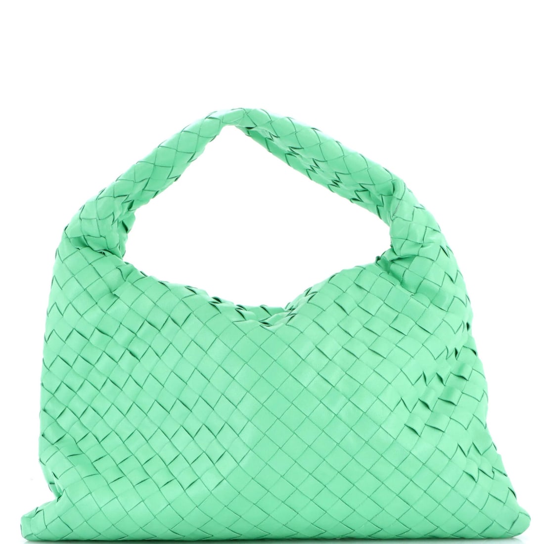 Hobo Hop Intrecciato Leather Small Bottega: Hobo Hop Intrecciato Leather Small Bottega Small Bottega Veneta Hobo Hop Intrecciato Leather Bag in Green. This green Hobo Hop Intrecciato Leather Small Bottega Veneta features a classic design with