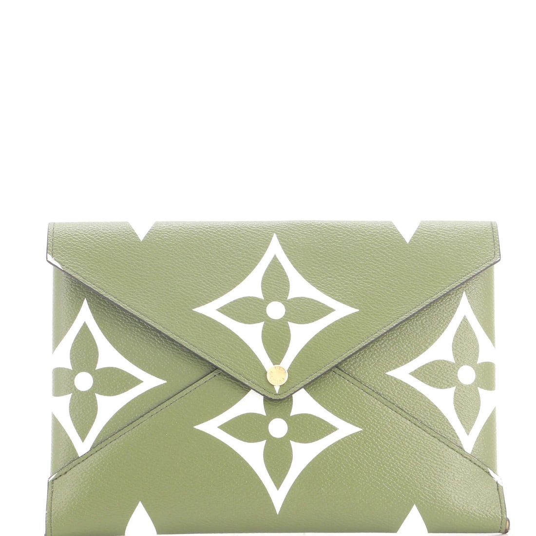 Giant Monogram Limited Edition Colored Pochette GM Kirigami Louis Vuitton: Giant Monogram Limited Edition Colored Pochette GM Kirigami Louis Vuitton Giant Monogram Limited Edition Colored Pochette GM Kirigami Louis Vuitton - A statement piece with a bold, green monogram patt