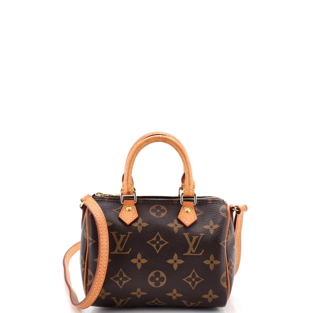 Vuitton Speedy Nano Canvas Bag Monogram Louis: Vuitton Speedy Nano Canvas Bag Monogram Louis The Louis Vuitton Speedy Nano Canvas Bag Monogram Louis is a stylish cross-body bag with a classic design. Made from canvas-coated exterior and featuring 