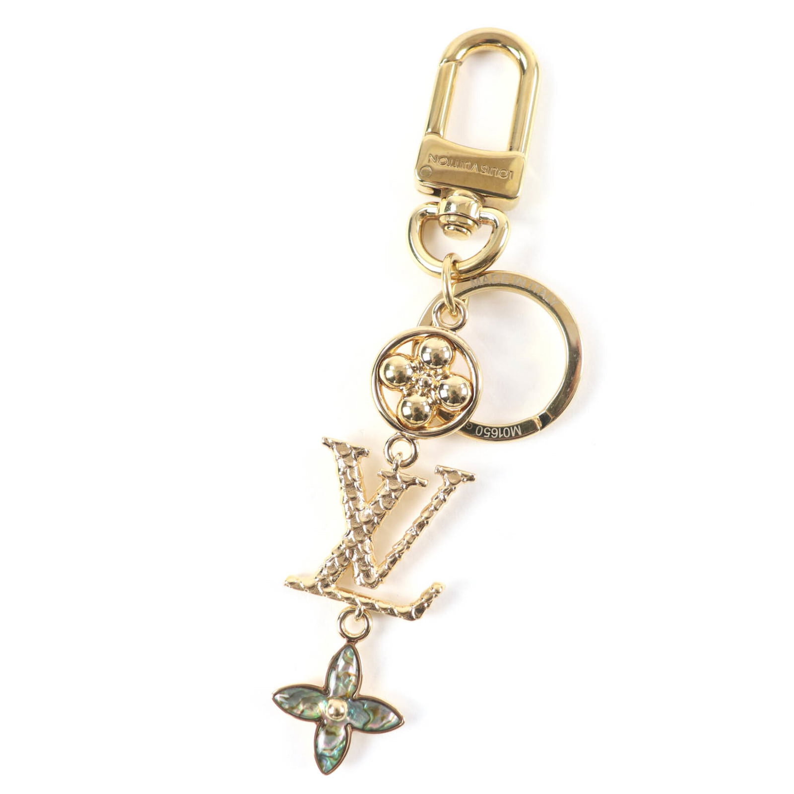 Keyring from Louis Vuitton: Keyring from Louis Vuitton Gold Louis Vuitton keyring, 13cm x 2.5cm, bearing the iconic brand's signature style. Made in Italy, this keyring combines classic design with a touch of luxury. A stylish a
