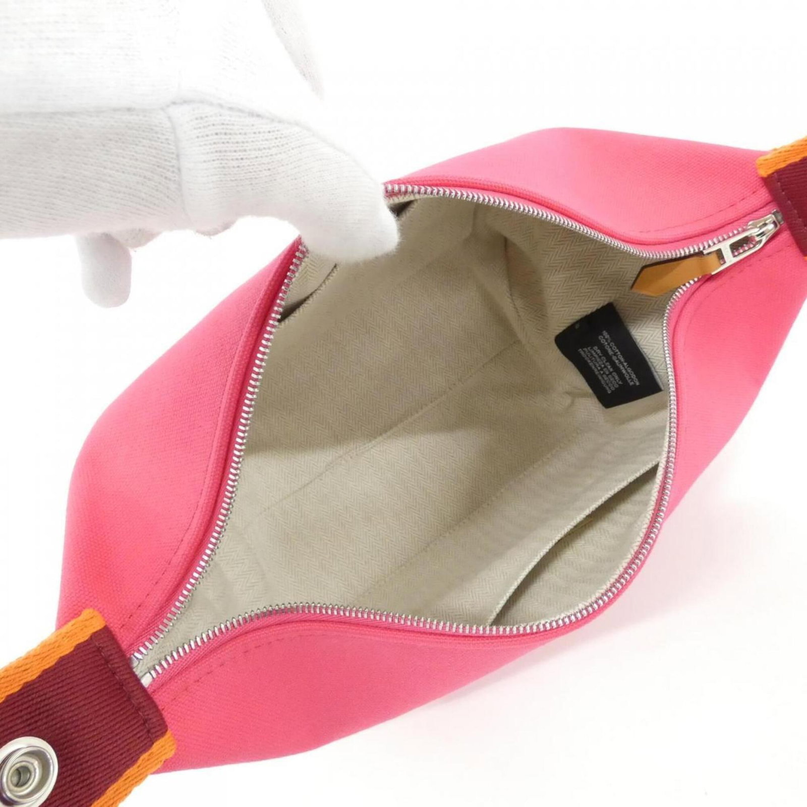 Handbag Canvas Pouch Hermes - 6