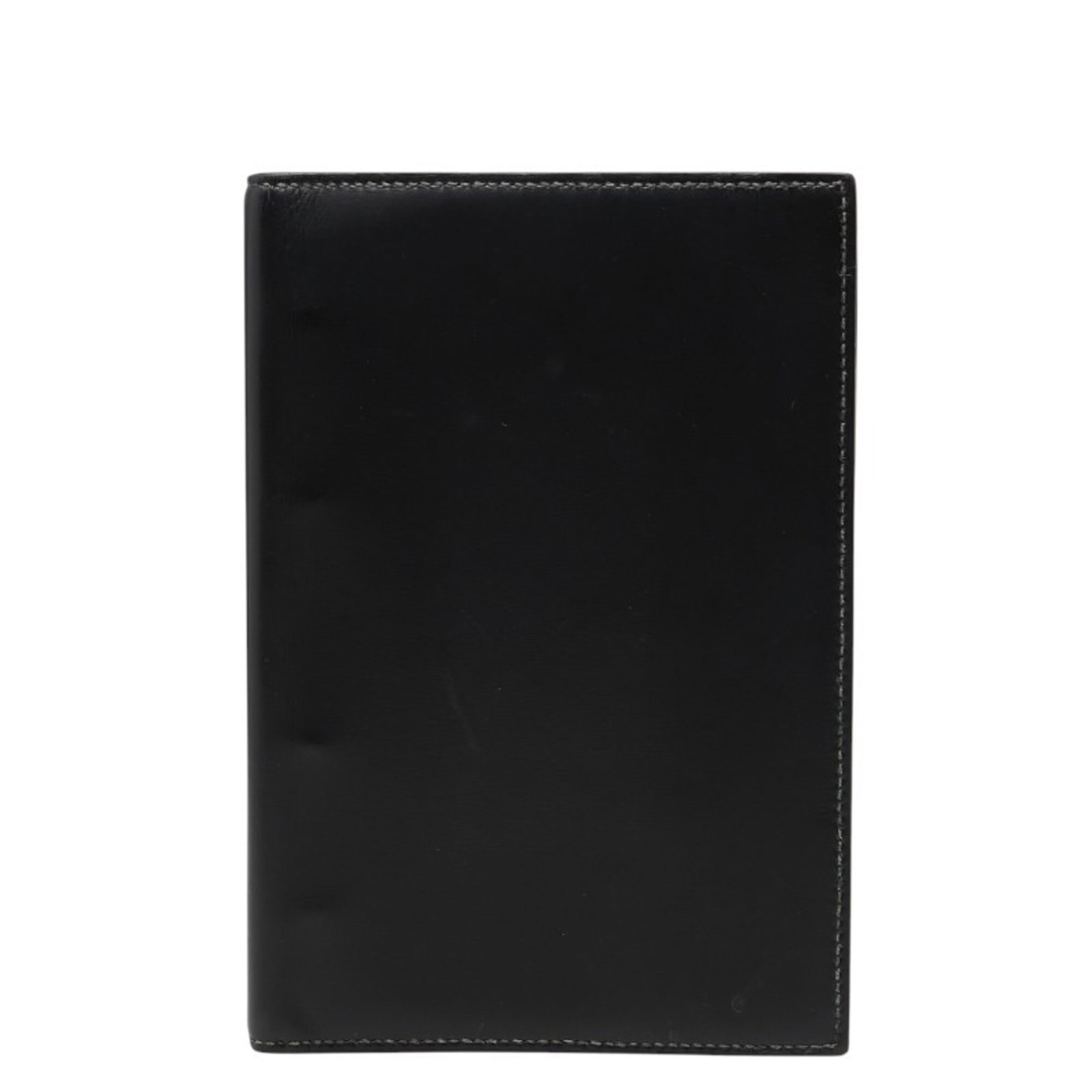 Women's Black Leather System Cover Hermes: Women's Black Leather System Cover Hermes Compact black leather system cover for women's watches, featuring a ring mechanism and measuring 16cm x 23cm x 2cm. Made from high-quality leather, this