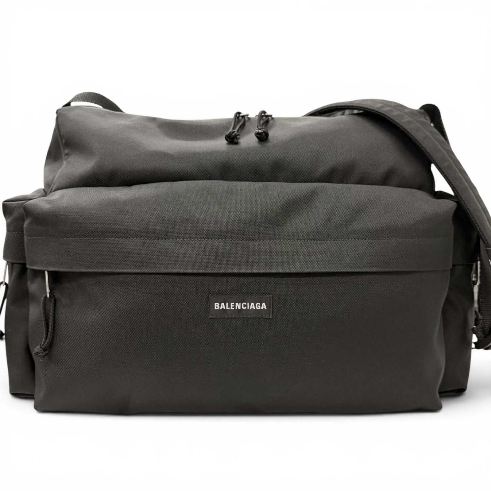 Shoulder Bag Polyamide By Balenciaga: Shoulder Bag Polyamide By Balenciaga The Balenciaga Shoulder Bag is a sleek and modern design made from polyamide material, featuring a black color and a compact size of 34cm x 45cm x 20cm. This