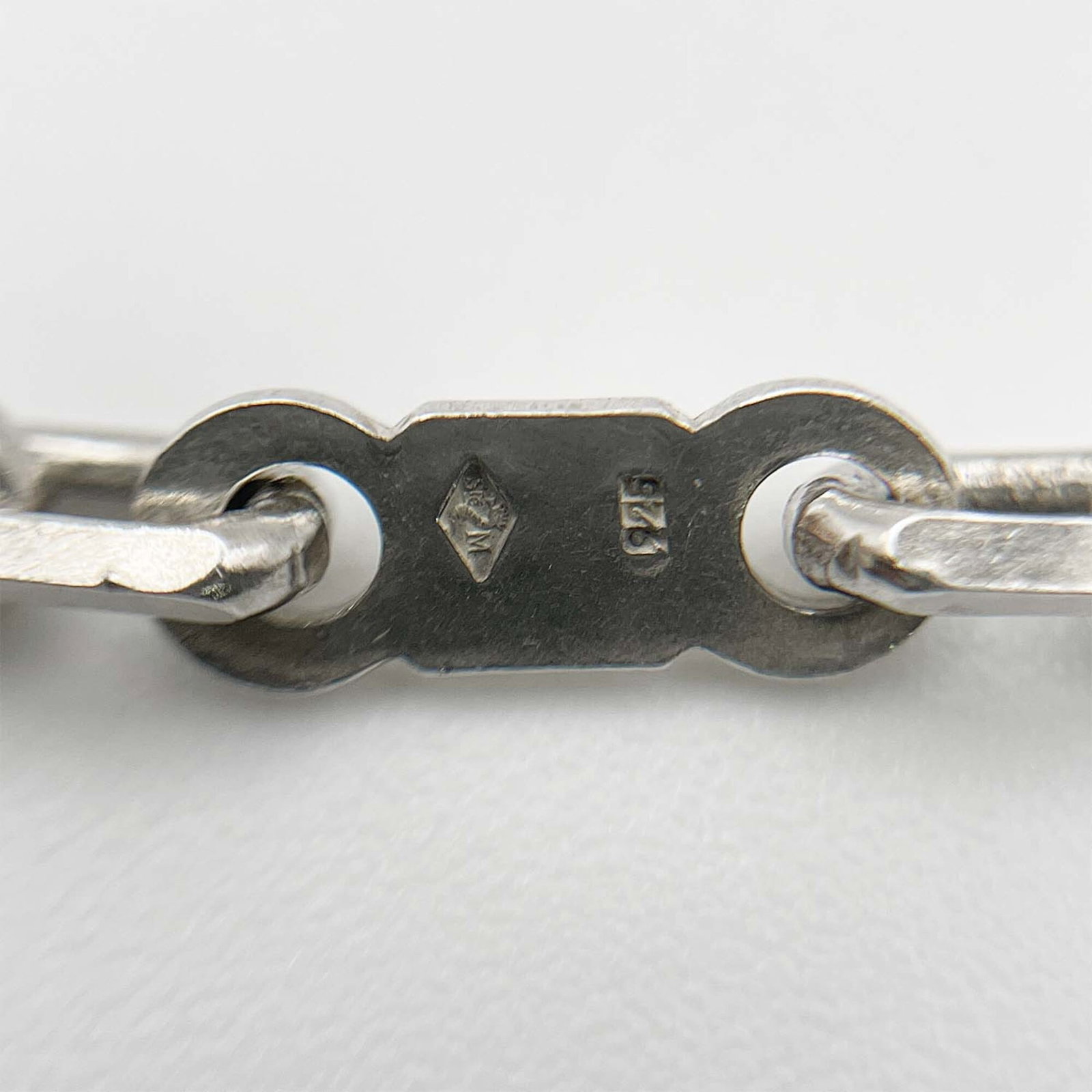 Silver Hermes Leather Keyring 925 - 7