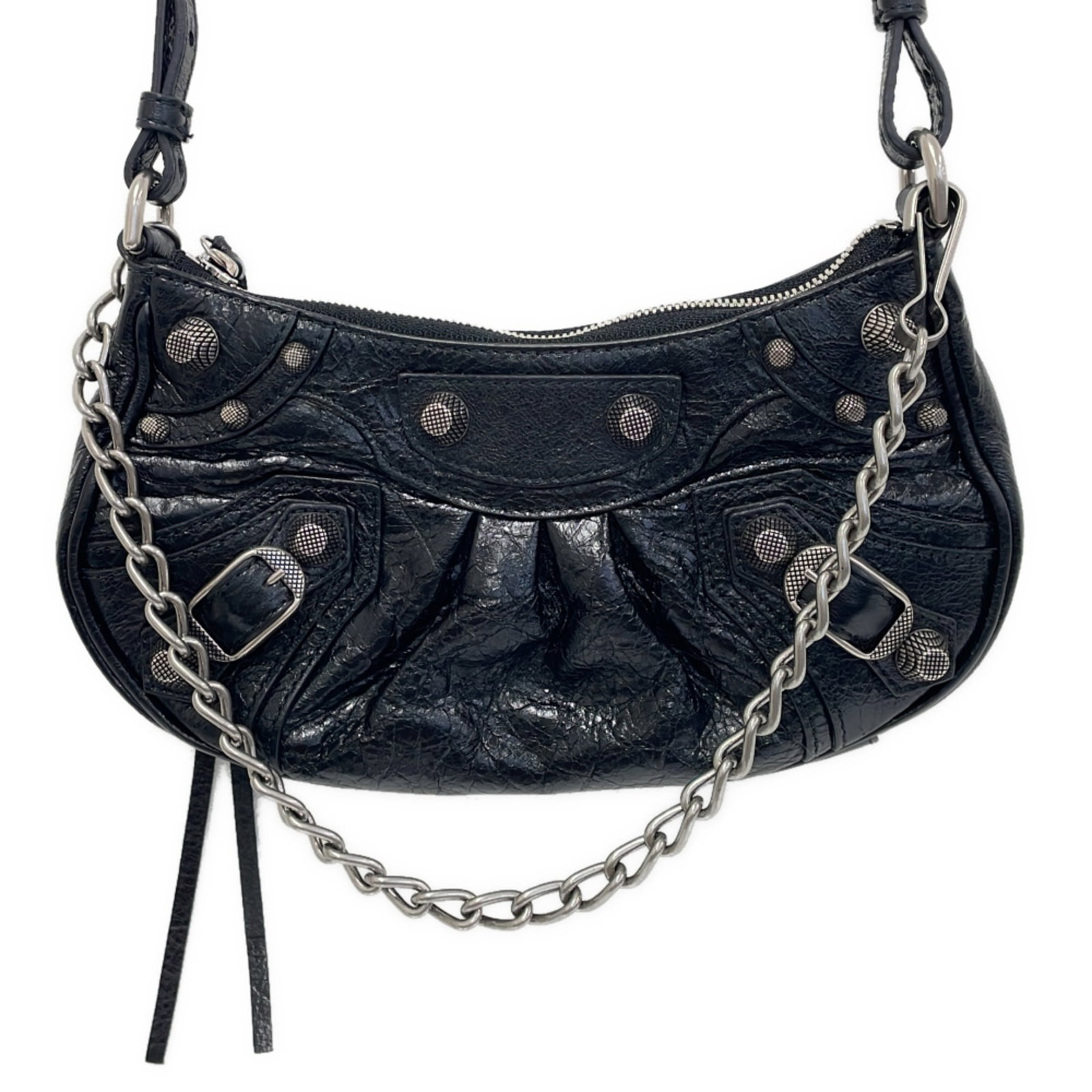 Shoulder Bag By Balenciaga: Shoulder Bag By Balenciaga Black Balenciaga shoulder bag with a sleek 10cm x 21cm x 4cm size, perfect for everyday carry. This stylish bag features a classic design that exudes sophistication and eleg