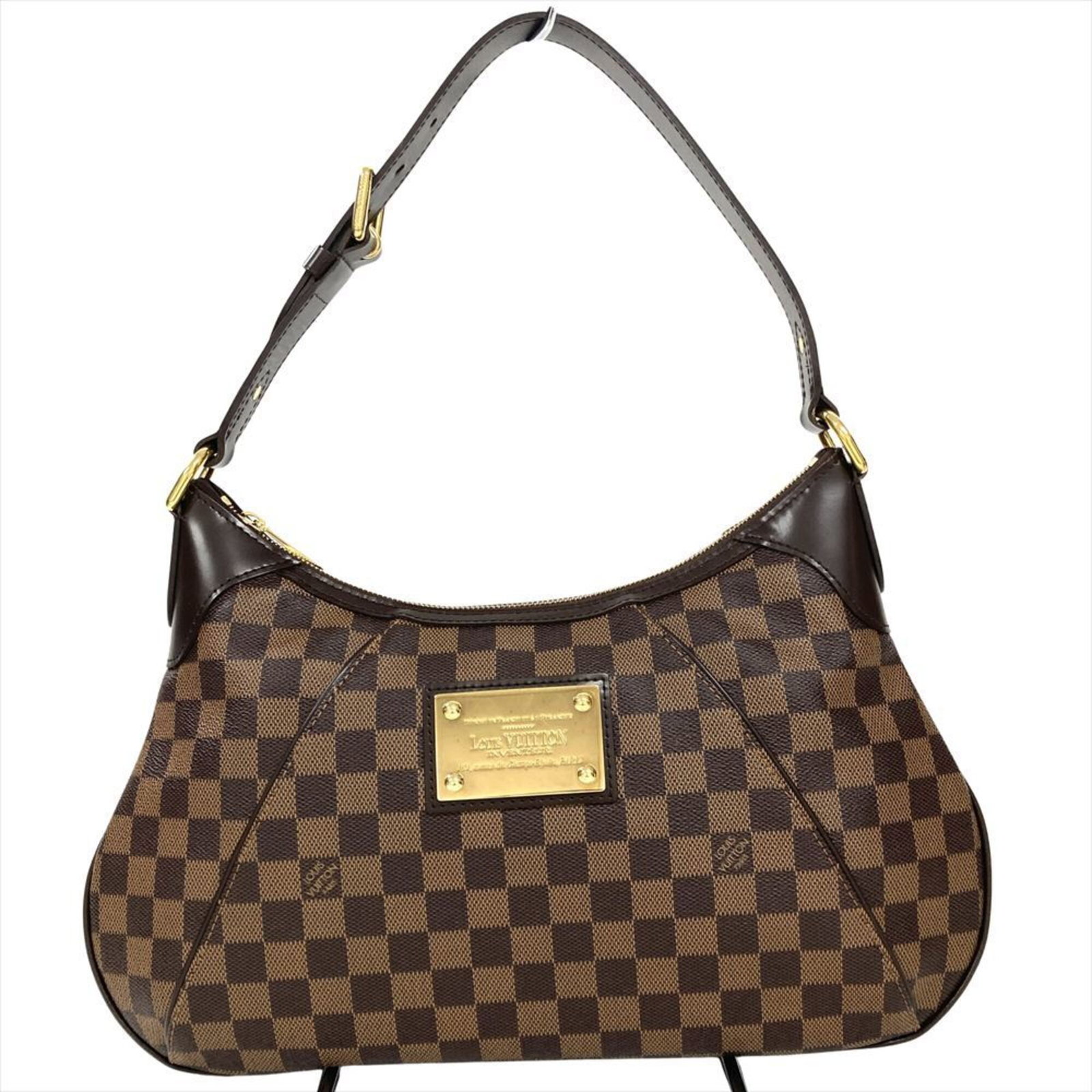 Shoulder Bag by Louis Vuitton: Shoulder Bag by Louis Vuitton Brown, Damier Canvas, Ebene Louis Vuitton shoulder bag with classic dimensions of 26.5cm x 40cm x 8.5cm. This iconic bag features the signature Ebene monogram pattern,