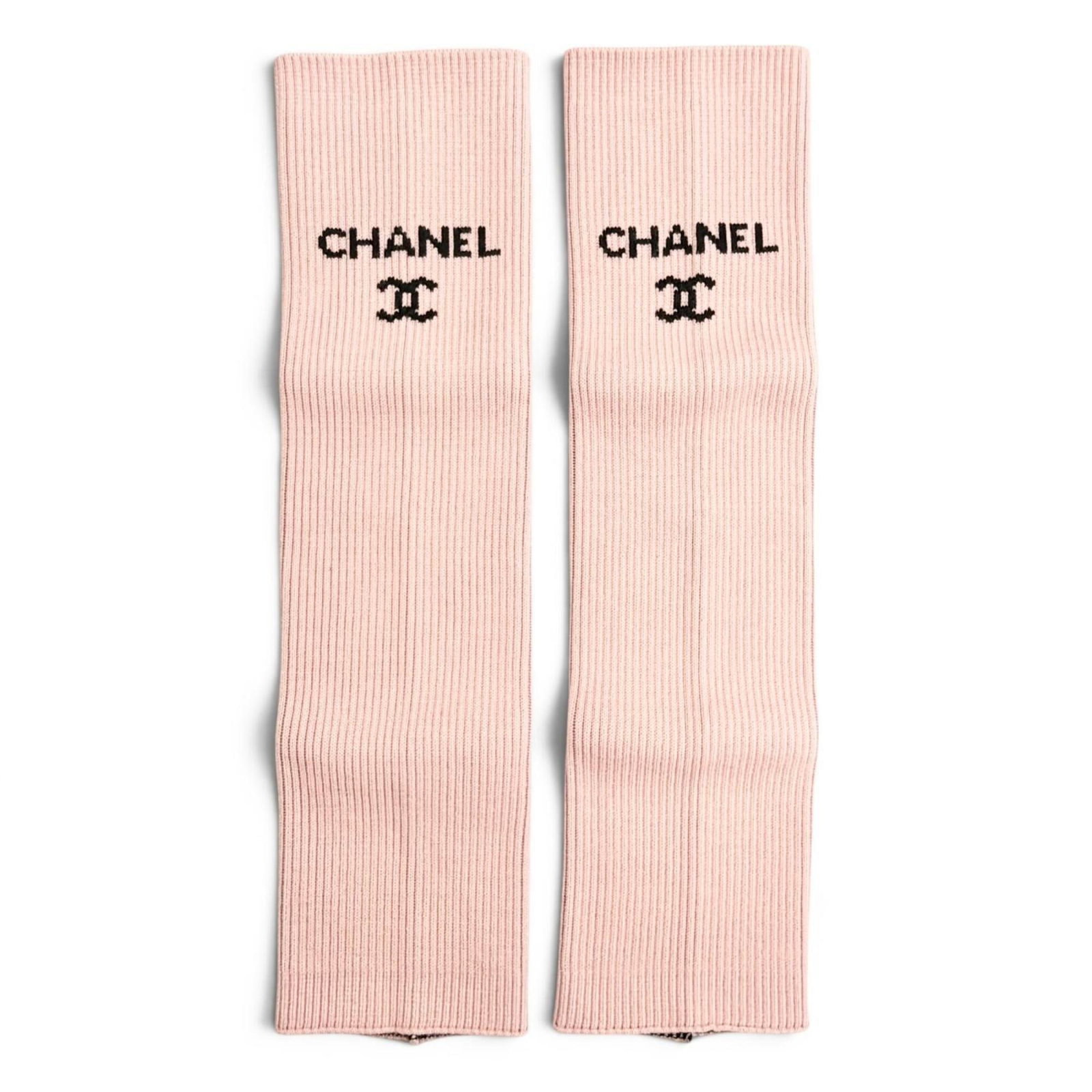 Polyester Polyamide Viscose Legwarmers Chanel: Polyester Polyamide Viscose Legwarmers Chanel Polyester Polyamide Viscose Legwarmers Chanel are made from a combination of Viscose, Polyester, and Polyamide materials, with a total length of 41cm. The