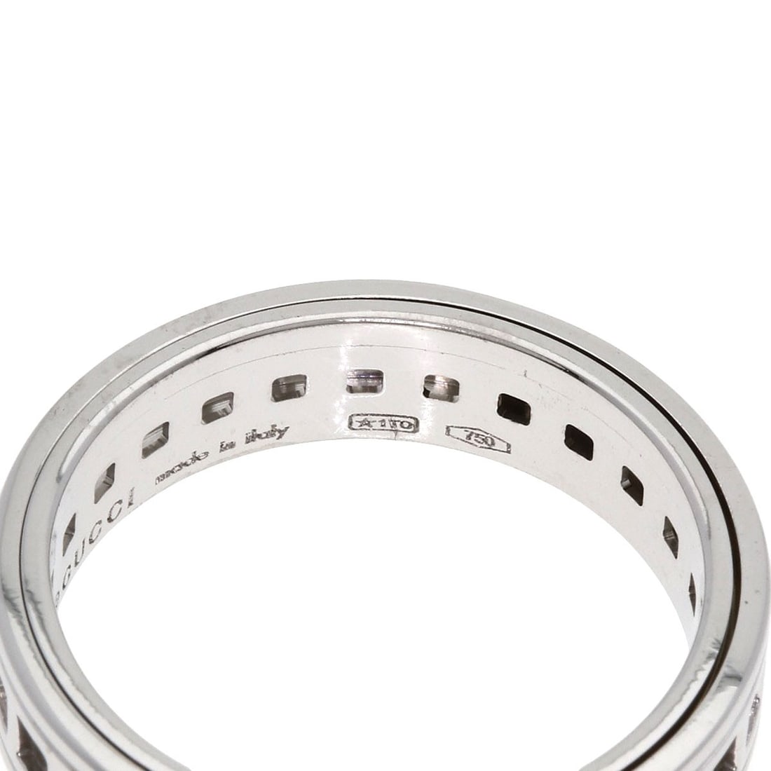 K18 White Gold Gucci Scroll Ring - 5