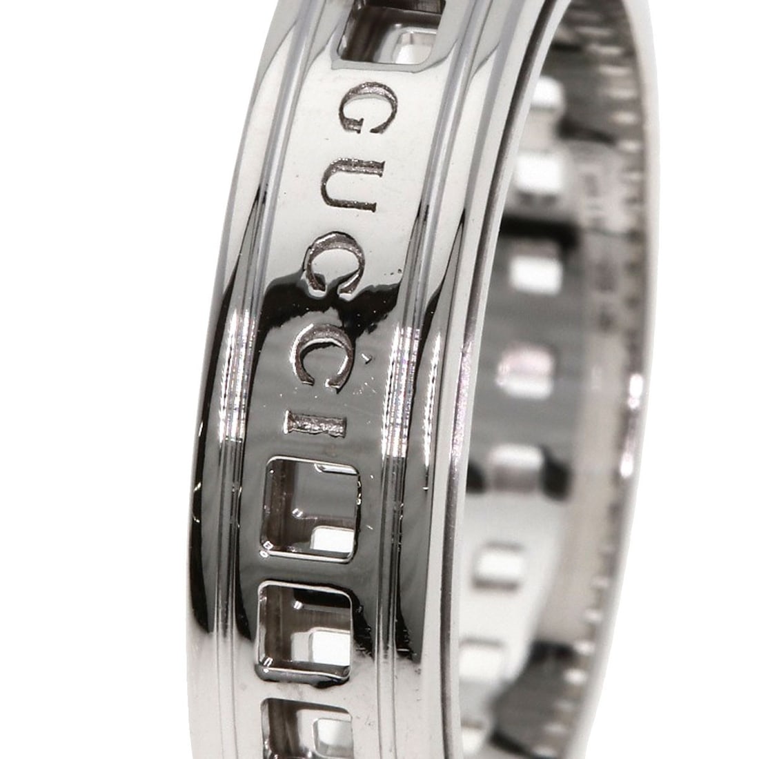 K18 White Gold Gucci Scroll Ring - 8