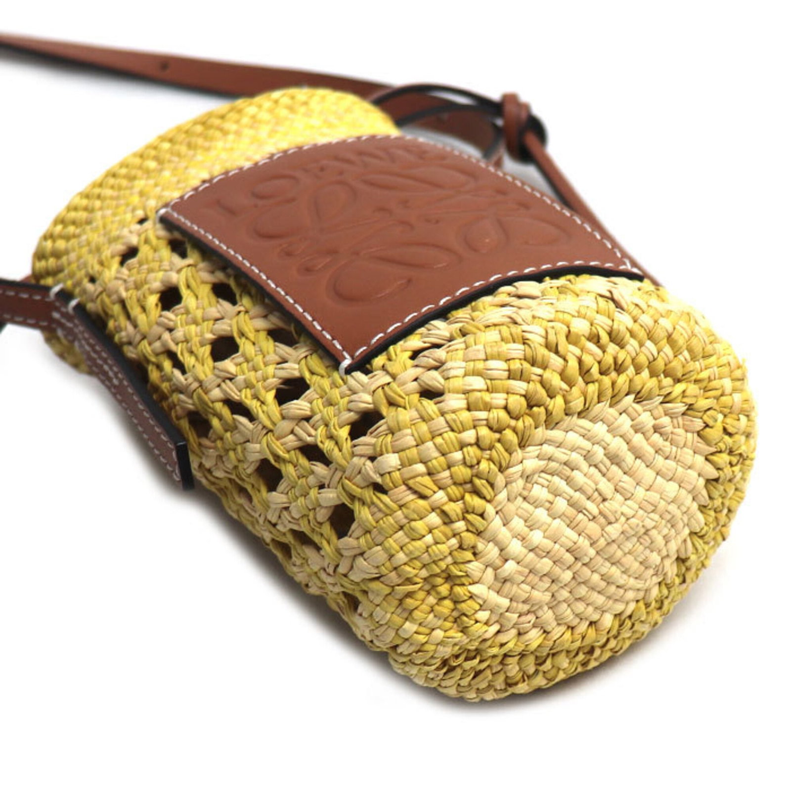 Raffia Leather Shoulder Bag Loewe - 3