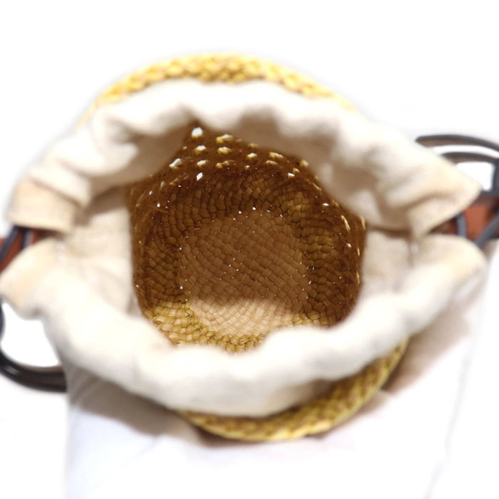 Raffia Leather Shoulder Bag Loewe - 4