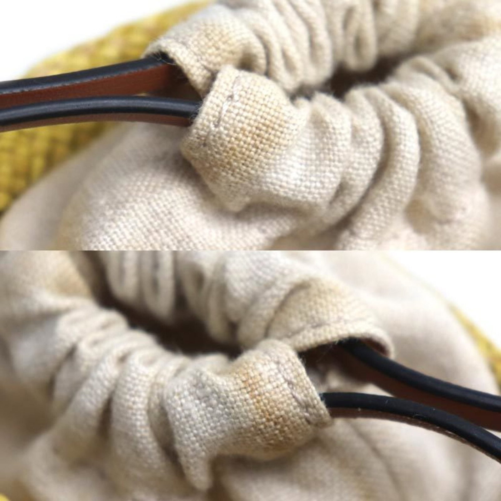 Raffia Leather Shoulder Bag Loewe - 6