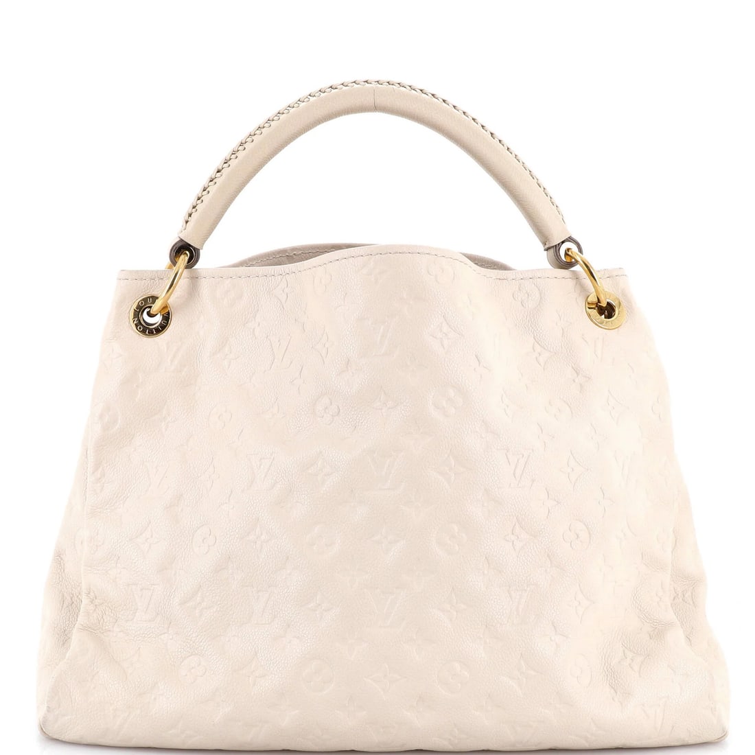 Louis Vuitton Artsy Handbag Monogram Empreinte Leather: Louis Vuitton Artsy Handbag Monogram Empreinte Leather This Louis Vuitton Artsy Handbag features the iconic Monogram Empreinte leather, a neutral-colored exterior with a classic design. The bag
