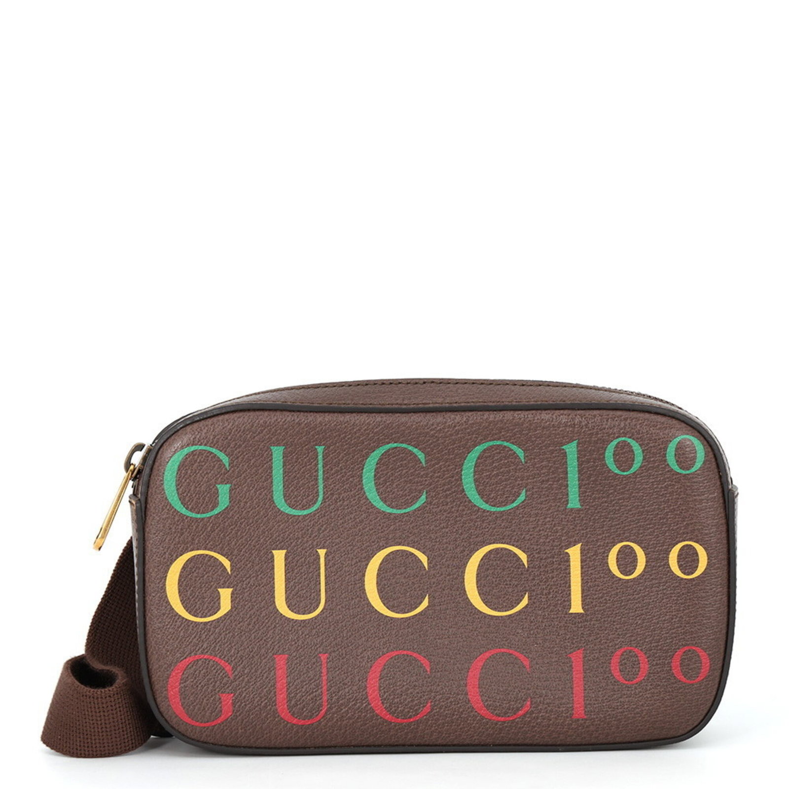 Gucci Sling Bag Leather Fanny Pack: Gucci Sling Bag Leather Fanny Pack Gucci's iconic Sling Bag Leather Fanny Pack boasts a rich, brown leather exterior with a multi-color accent, adding a touch of sophistication to any outfit. The gold
