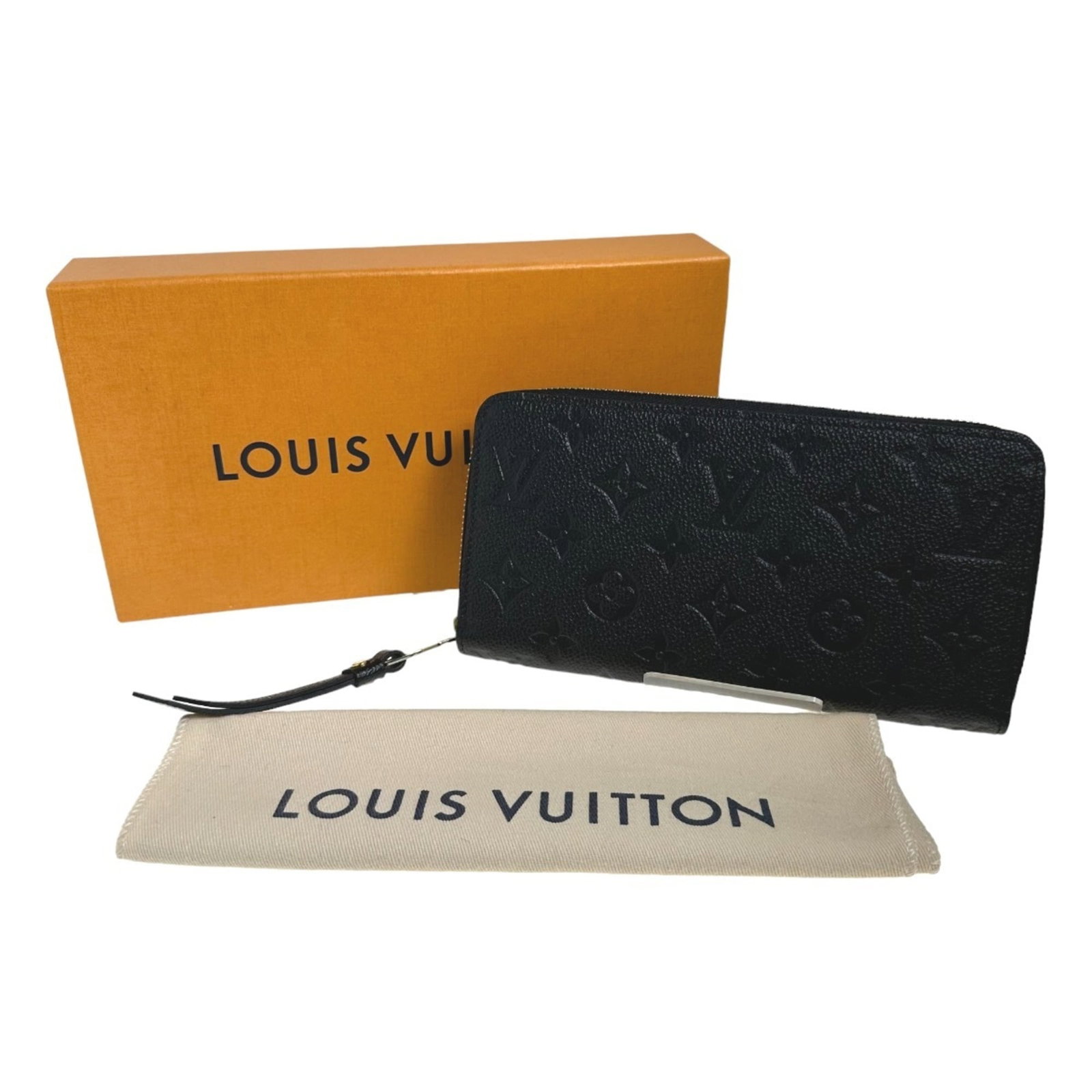 Bi Fold Monogram Empreinte Wallet Louis Vuitton: Bi Fold Monogram Empreinte Wallet Louis Vuitton Black Monogram Empreinte Wallet with Box and Dust Bag. This bi-fold wallet features the iconic Louis Vuitton Monogram Empreinte pattern, a classic