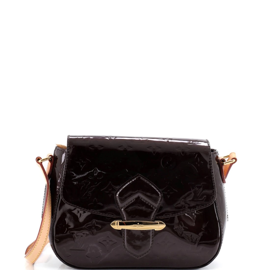 Bellflower Handbag Monogram Louis Vuitton Vernis PM: Bellflower Handbag Monogram Louis Vuitton Vernis PM Patent leather exterior in vibrant red, the Bellflower Handbag Monogram Louis Vuitton Vernis PM boasts a striking design. This cross body bag