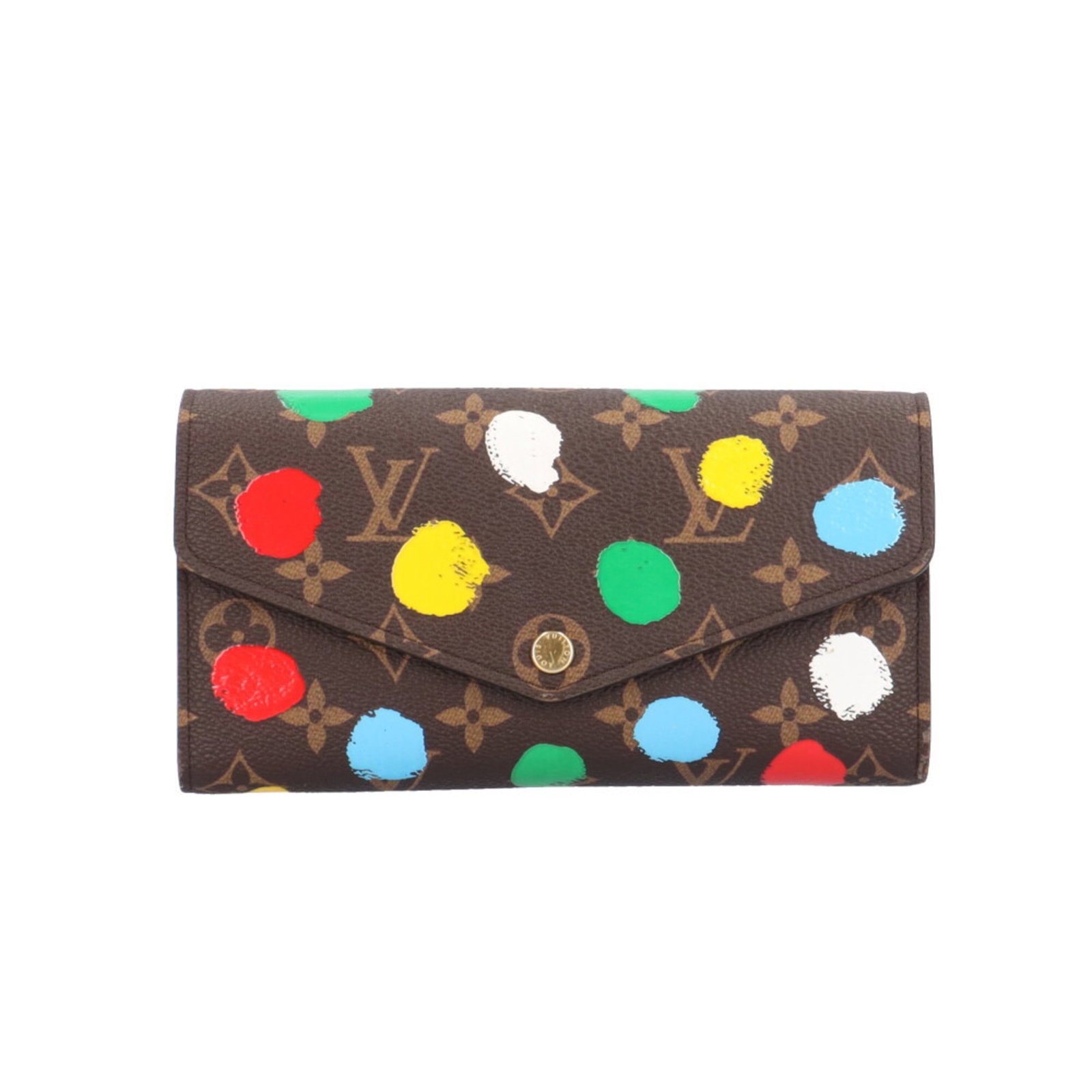 Louis Vuitton Long Wallet (Bi-Fold) Monogram: Louis Vuitton Long Wallet (Bi-Fold) Monogram The Louis Vuitton Long Wallet (Bi-Fold) Monogram is a beautifully crafted, handmade piece featuring the iconic Dot Infinity design by Yayoi Kusama. Made fr