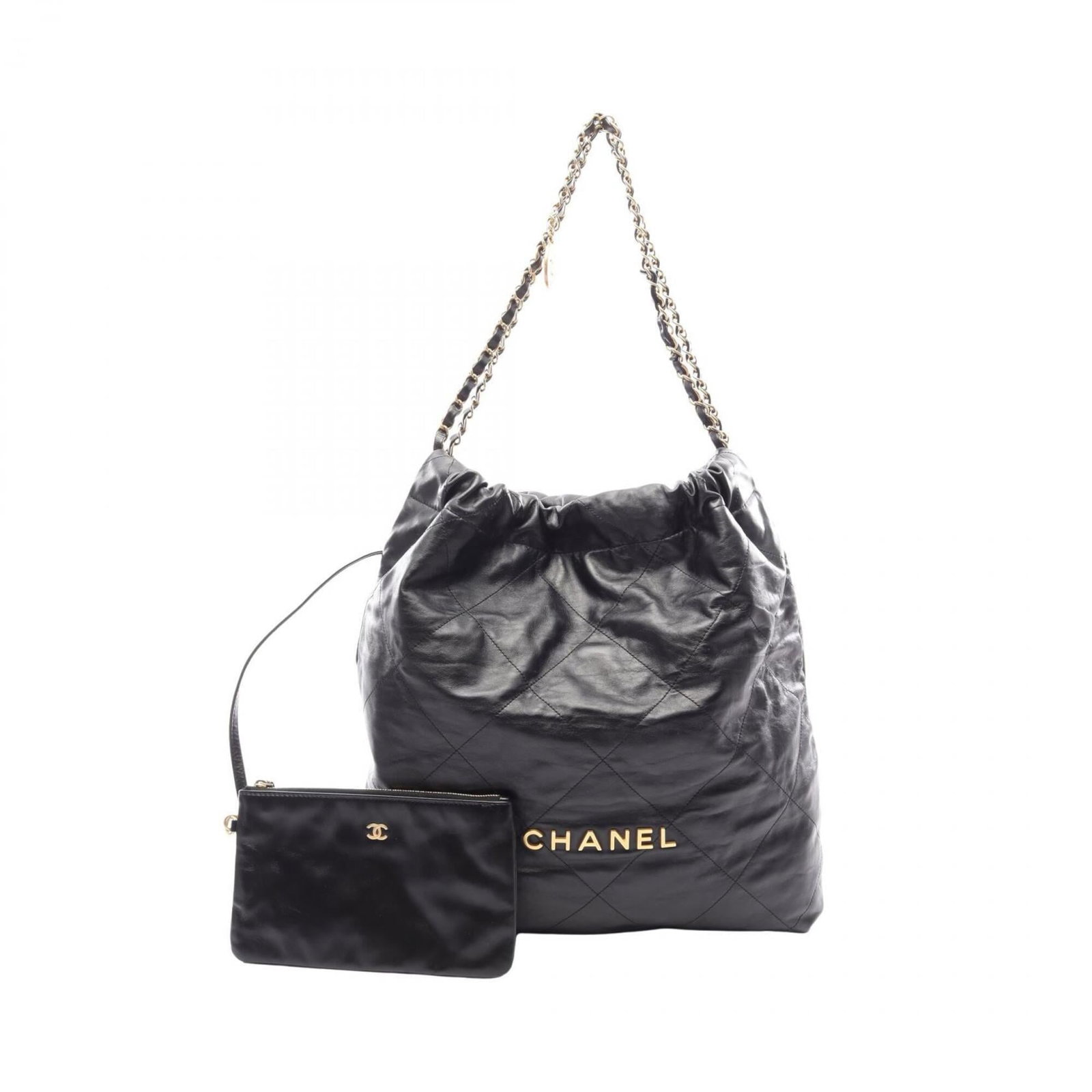 Shoulder Bag Leather Handbag Chanel: Shoulder Bag Leather Handbag Chanel Black Leather Shoulder Bag from Chanel. This 33cm x 35cm x 7cm shoulder bag features high-quality leather construction and a sleek, timeless design. Perfect for