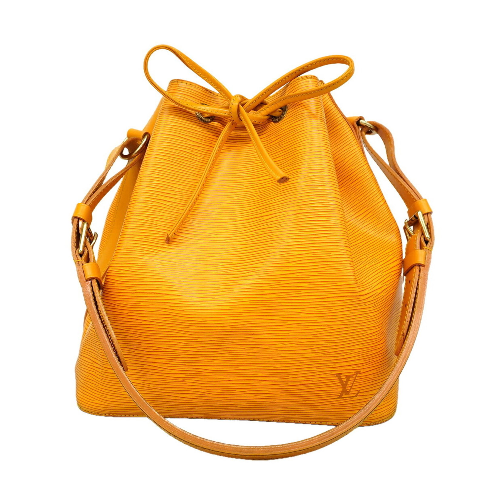 Shoulder Bag by Louis Vuitton: Shoulder Bag by Louis Vuitton Louis Vuitton's M44109 shoulder bag boasts a vibrant Jaune color and a sleek design, measuring 27cm x 25cm x 19cm. The bag's compact size and 10.62'' x 9.84'' x 7.48''