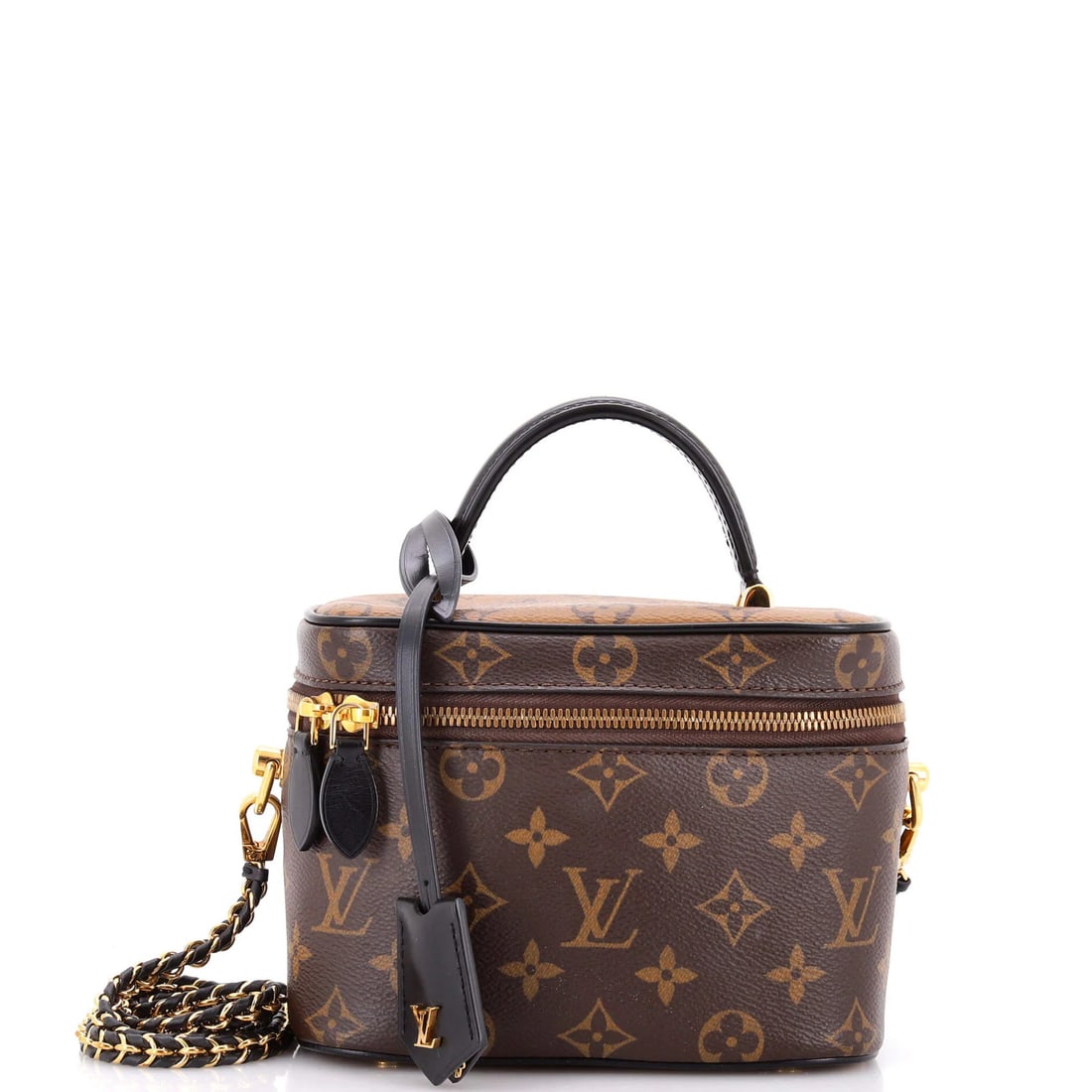Vanity Handbag Canvas Monogram Reverse Louis Vuitton: Vanity Handbag Canvas Monogram Reverse Louis Vuitton Vanity Handbag Canvas Monogram Reverse Louis Vuitton - A stylish and timeless accessory, this Louis Vuitton handbag boasts a classic brown canvas