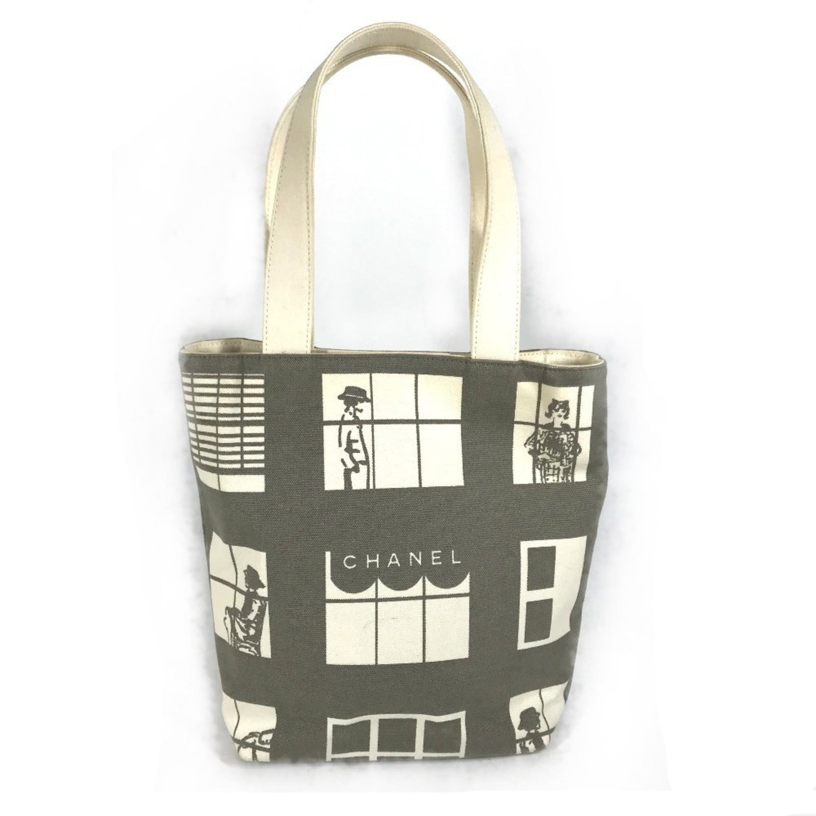 Canvas Handbag Bag Tote Chanel: Canvas Handbag Bag Tote Chanel Canvas Handbag Bag Tote Chanel - A versatile and stylish tote bag made from high-quality canvas, featuring a classic design with a timeless gray and white color