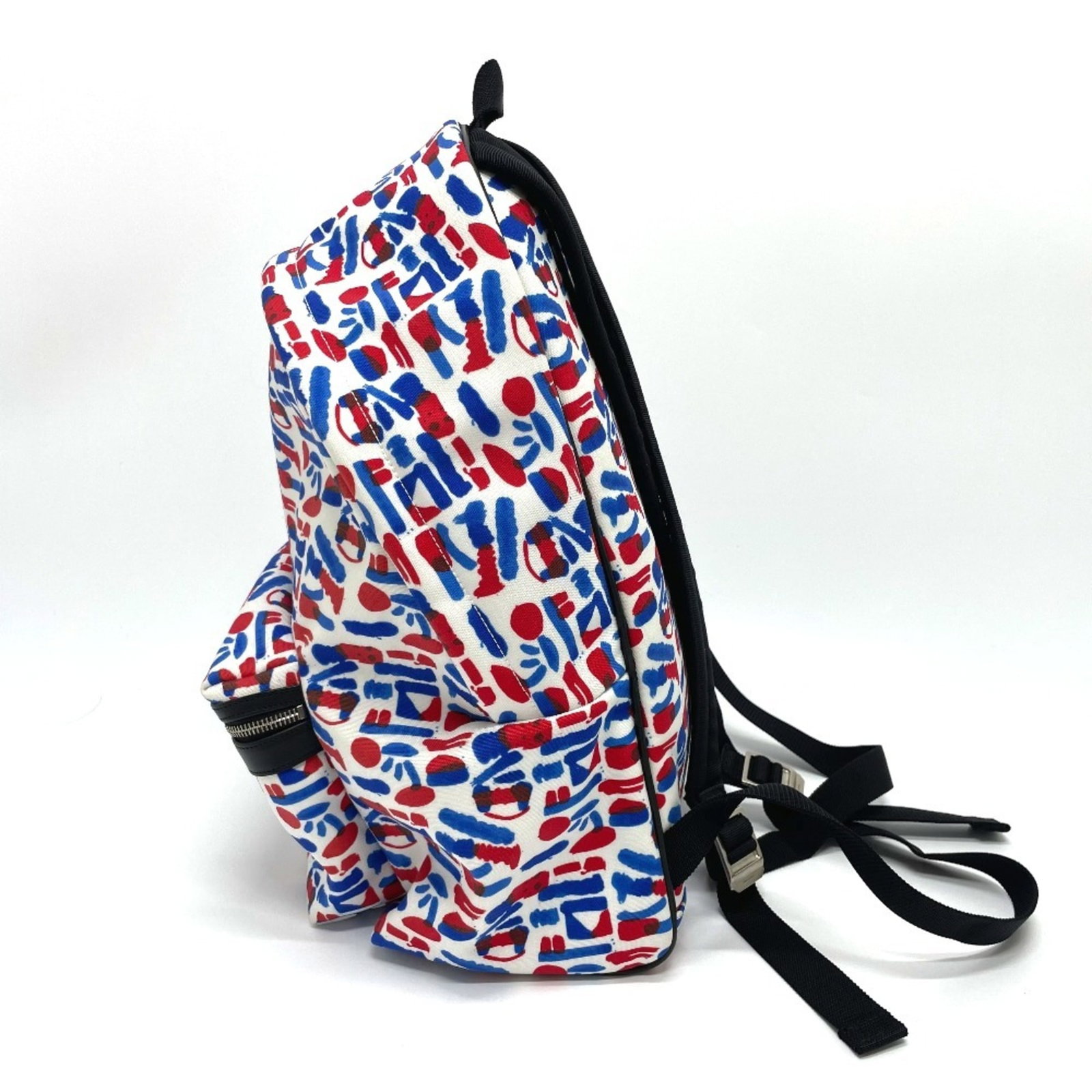 Laurent Leather Backpack Canvas - 3