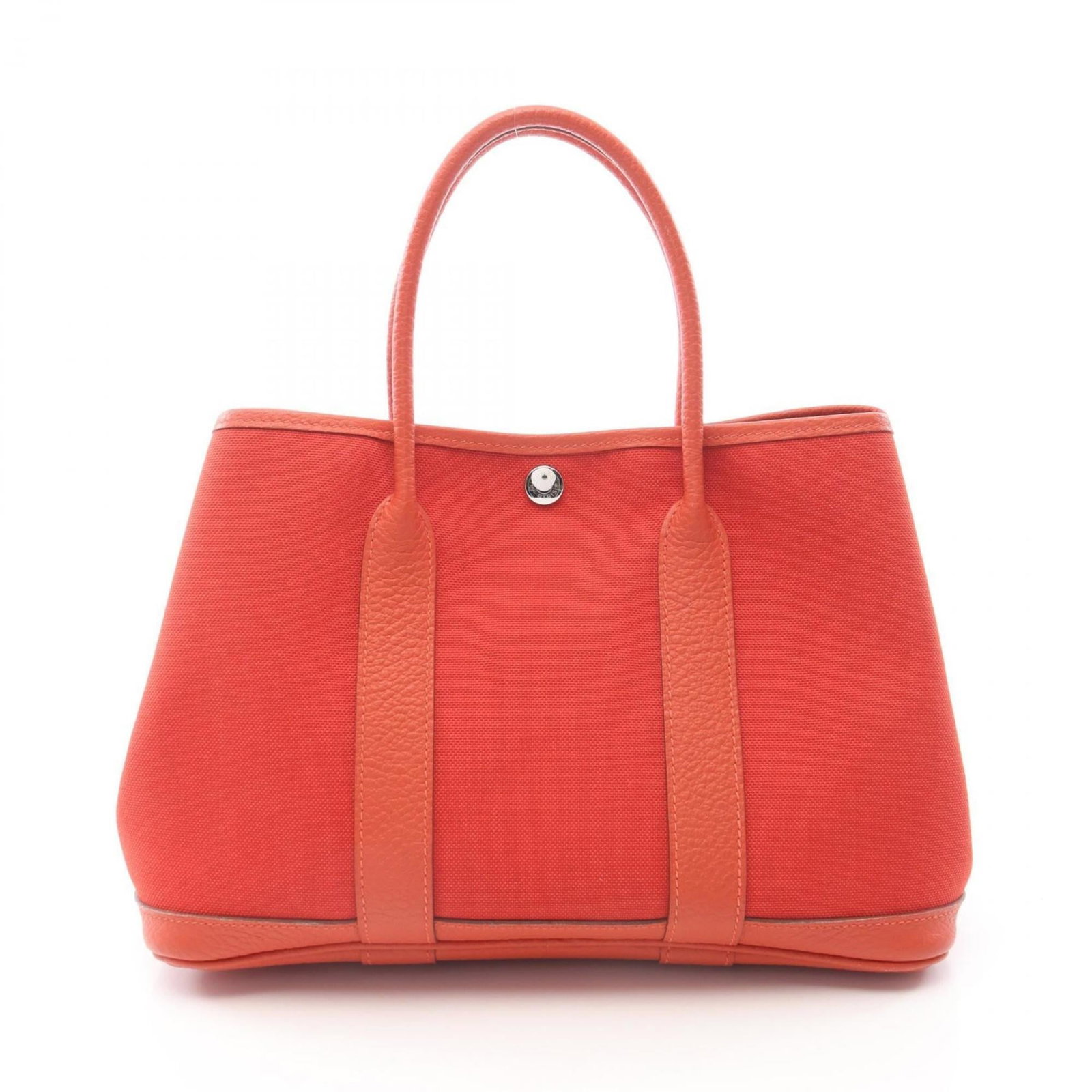 Handbag Tote Bag Canvas Hermes: Handbag Tote Bag Canvas Hermes Canvas tote bag from Hermes, featuring a striking red color and classic design. Made from high-quality canvas, this bag measures 21cm x 30cm x 14cm and is a stylish acce