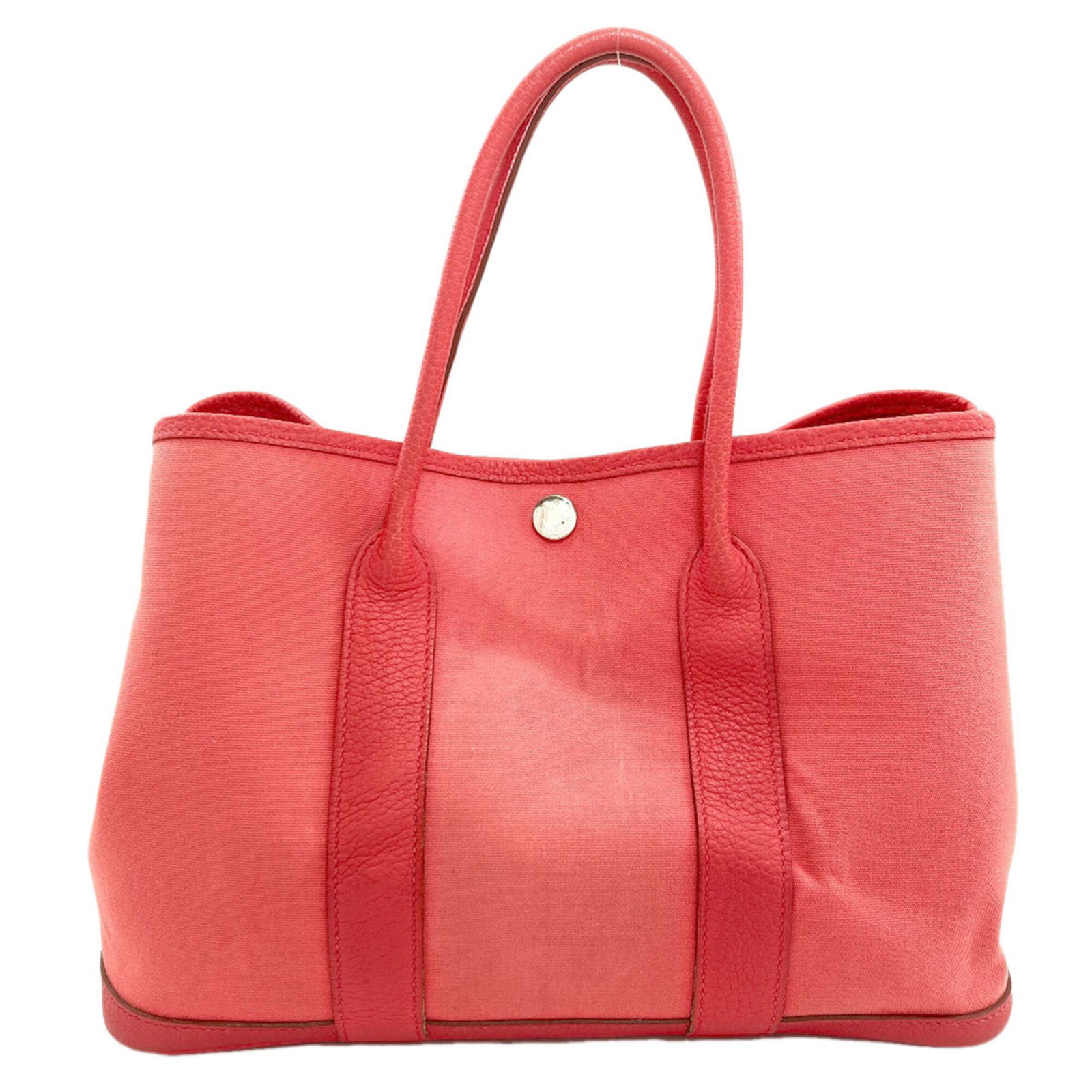 Handbag Toile Hermes Officier: Handbag Toile Hermes Officier Toile de Jouy-inspired design in pink, a classic Herm?s handbag with signature style. Made from high-quality Toile officier material, this 21cm x 29cm x 14cm bag