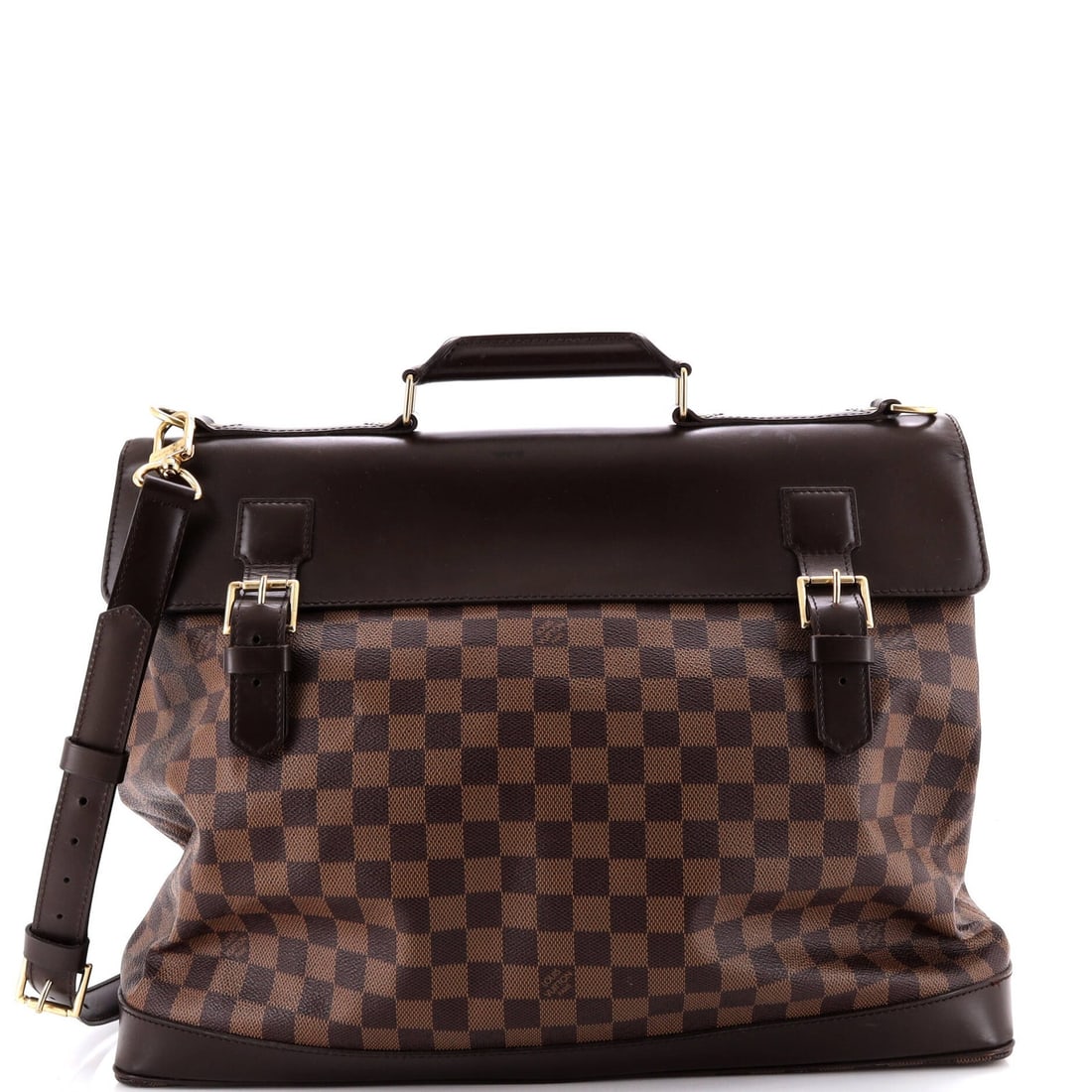 Handbag Damier Louis Vuitton West End: Handbag Damier Louis Vuitton West End Damier GM pattern adds a touch of classic elegance to this Louis Vuitton West End handbag, featuring a brown canvas coated leather exterior with gold hardware. Th