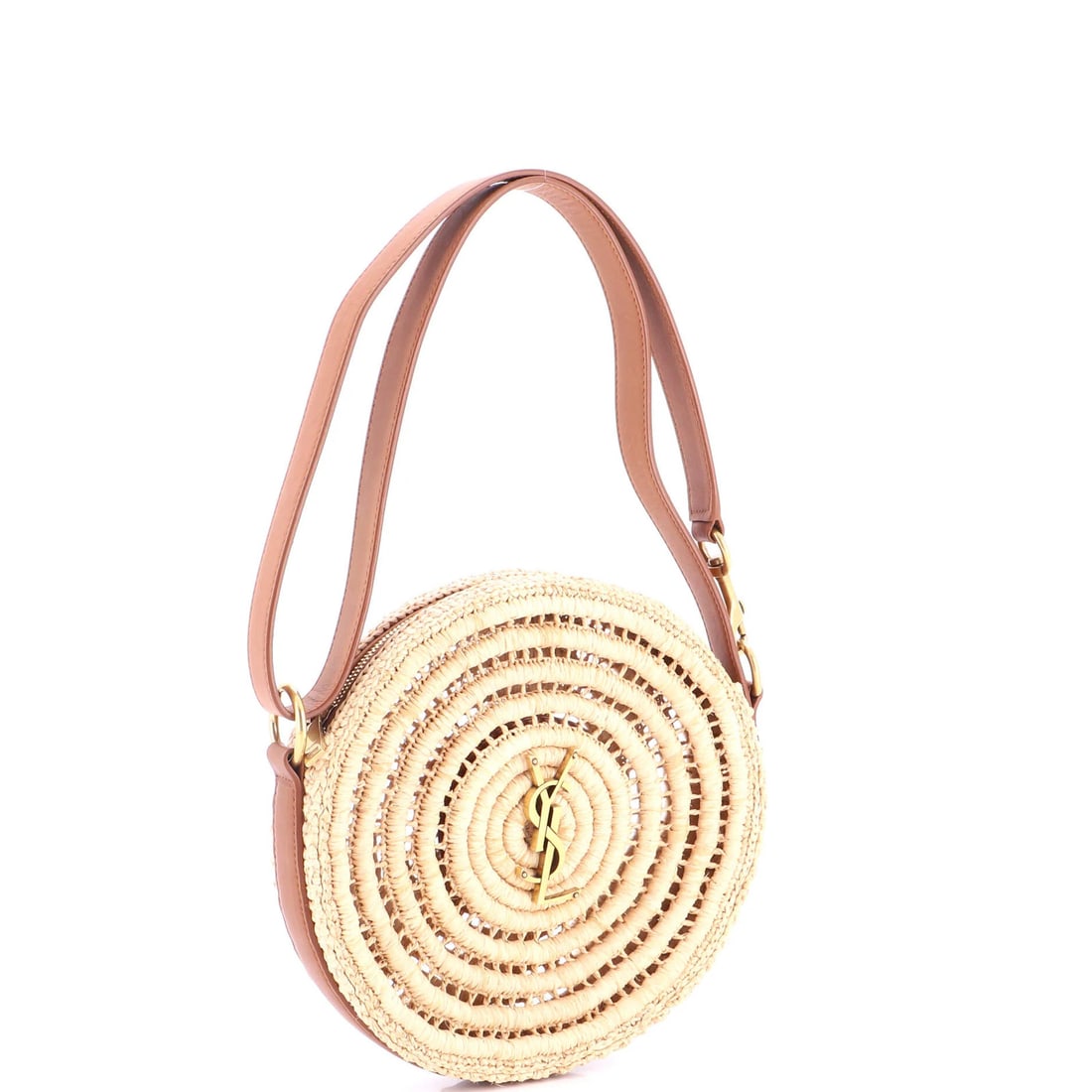 Raffia Round Saint Laurent Monogram Camera Bag - 2