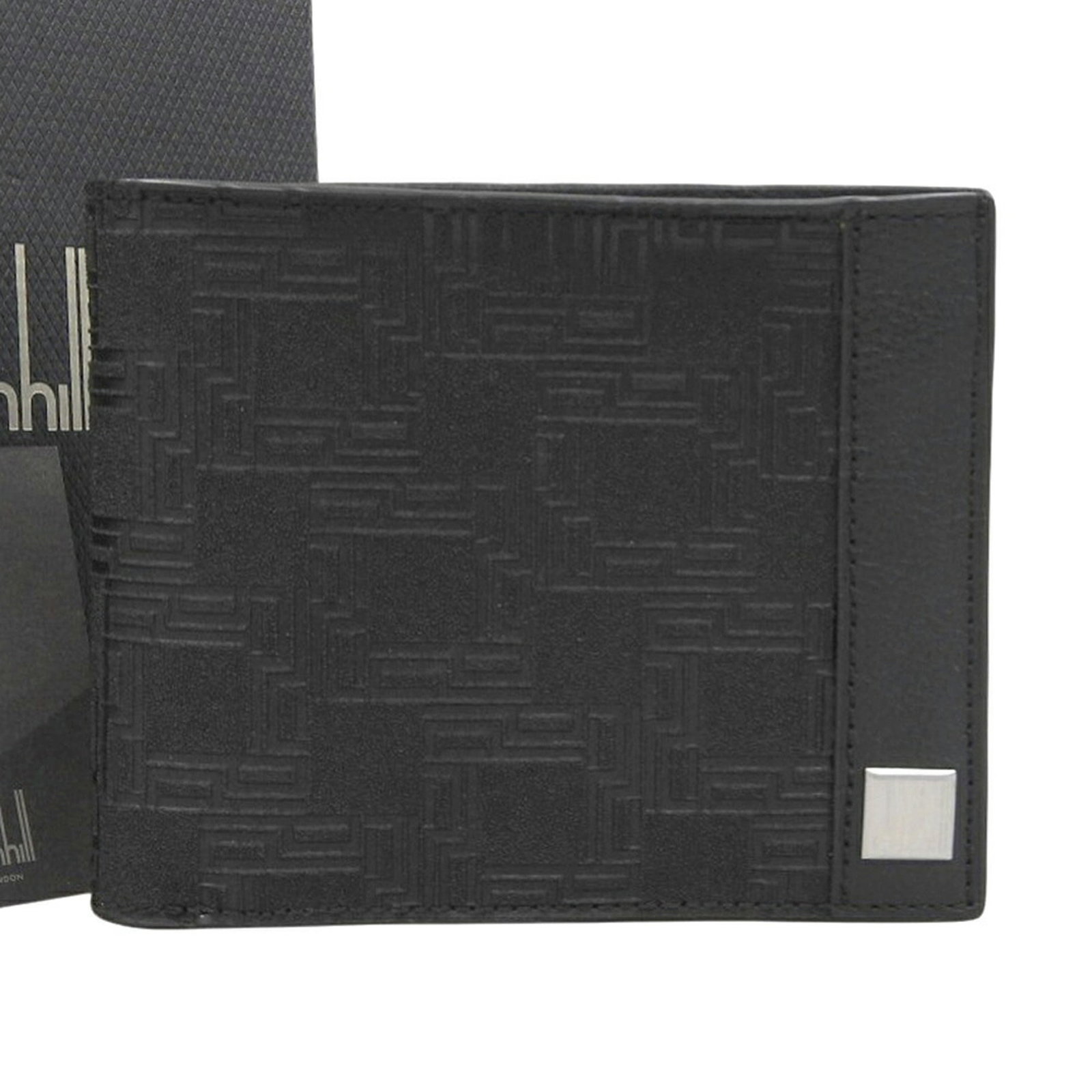 Pvc Leather Wallet Bi Fold Dunhill: Pvc Leather Wallet Bi Fold Dunhill Dunhill Country of Origin: China, this bi-fold wallet is crafted from a unique blend of PVC and leather, offering a distinctive look and feel. With its sleek black