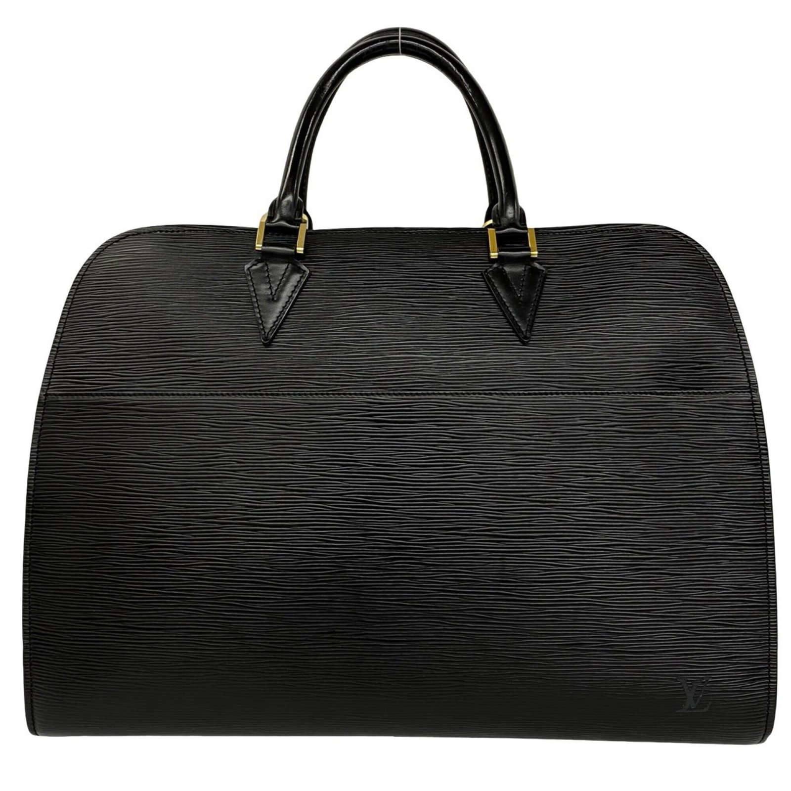 Handbag Briefcase Leather Louis Vuitton: Handbag Briefcase Leather Louis Vuitton Black leather briefcase from Louis Vuitton, measuring 31cm x 42cm x 12.5cm, features a classic design with a timeless silhouette. The structured shape and sleek