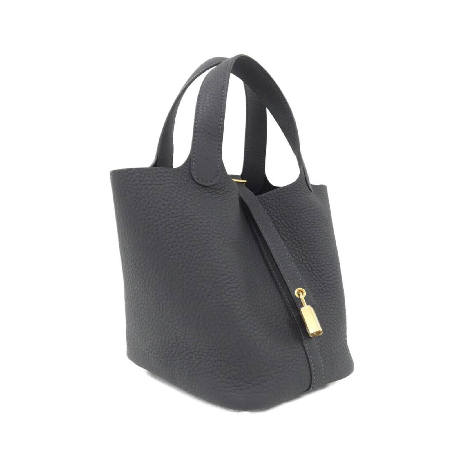Clemence Leather Handbag Taurillon Hermes: Clemence Leather Handbag Taurillon Hermes Taurillon clemence leather gives this black handbag a unique, sophisticated look. With its gold hardware and compact size, it's perfect for everyday use.
