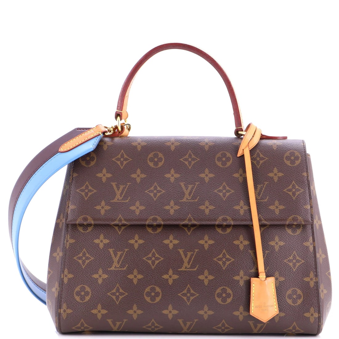 Canvas Cluny Louis Vuitton Monogram MM Top Handle Bag: Canvas Cluny Louis Vuitton Monogram MM Top Handle Bag Canvas Cluny Louis Vuitton Monogram MM Top Handle Bag in Brown, featuring a classic shoulder design with a signature top handle and iconic monogra