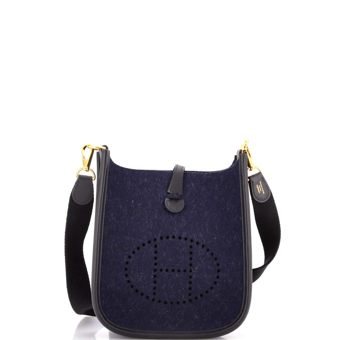 Felt Bag Gen III Hermes Evelyne TPM: Felt Bag Gen III Hermes Evelyne TPM The Felt Bag Gen III Hermes Evelyne TPM is a stylish blue cross body bag made from high-quality felt. With its 22" strap drop and compact measurements, this bag is