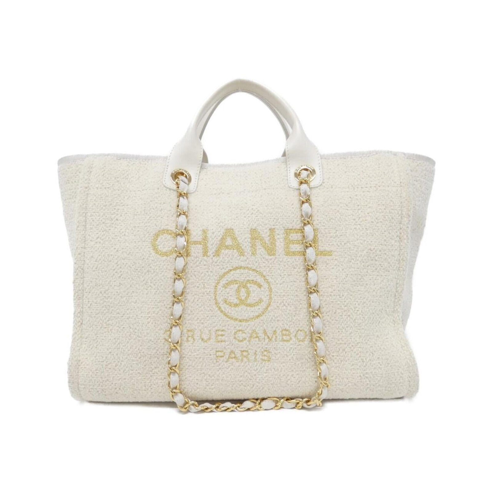 Tweed Handbag Chanel: Tweed Handbag Chanel Tweed Handbag from Chanel, a timeless and elegant accessory featuring gold hardware and a classic design. Made from high-quality tweed, this handbag measures 28cm x 38cm x 18cm