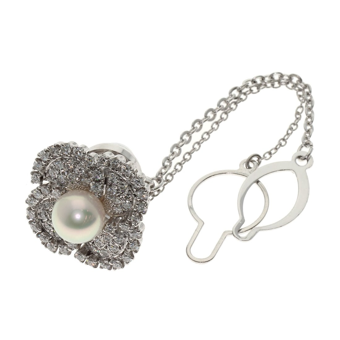 K14 Gold Tie Pin White Pearl Titac Mikimoto: K14 Gold Tie Pin White Pearl Titac Mikimoto K14 Gold Tie Pin White Pearl Titac Mikimoto features a striking design with a K14 gold construction, showcasing a silver metal exterior and a beautiful