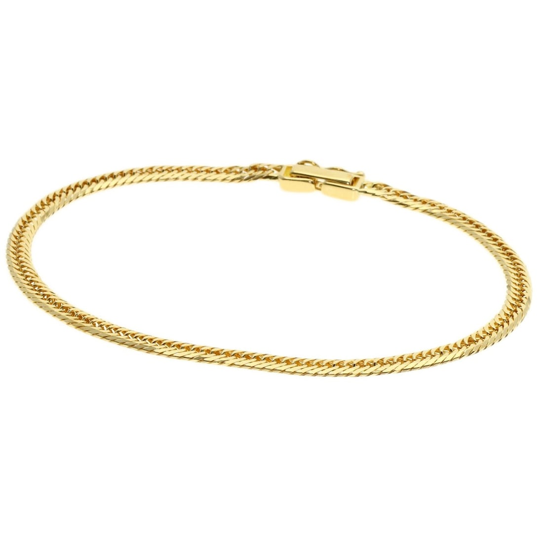 Curb Chain Kihei W6 Side Bracelet K18 Yellow Gold 4.8G: Curb Chain Kihei W6 Side Bracelet K18 Yellow Gold 4.8G K18 Yellow Gold Curb Chain Bracelet with a sleek, modern design, this 4.8g side bracelet boasts a striking gold hue. Crafted from high-quality