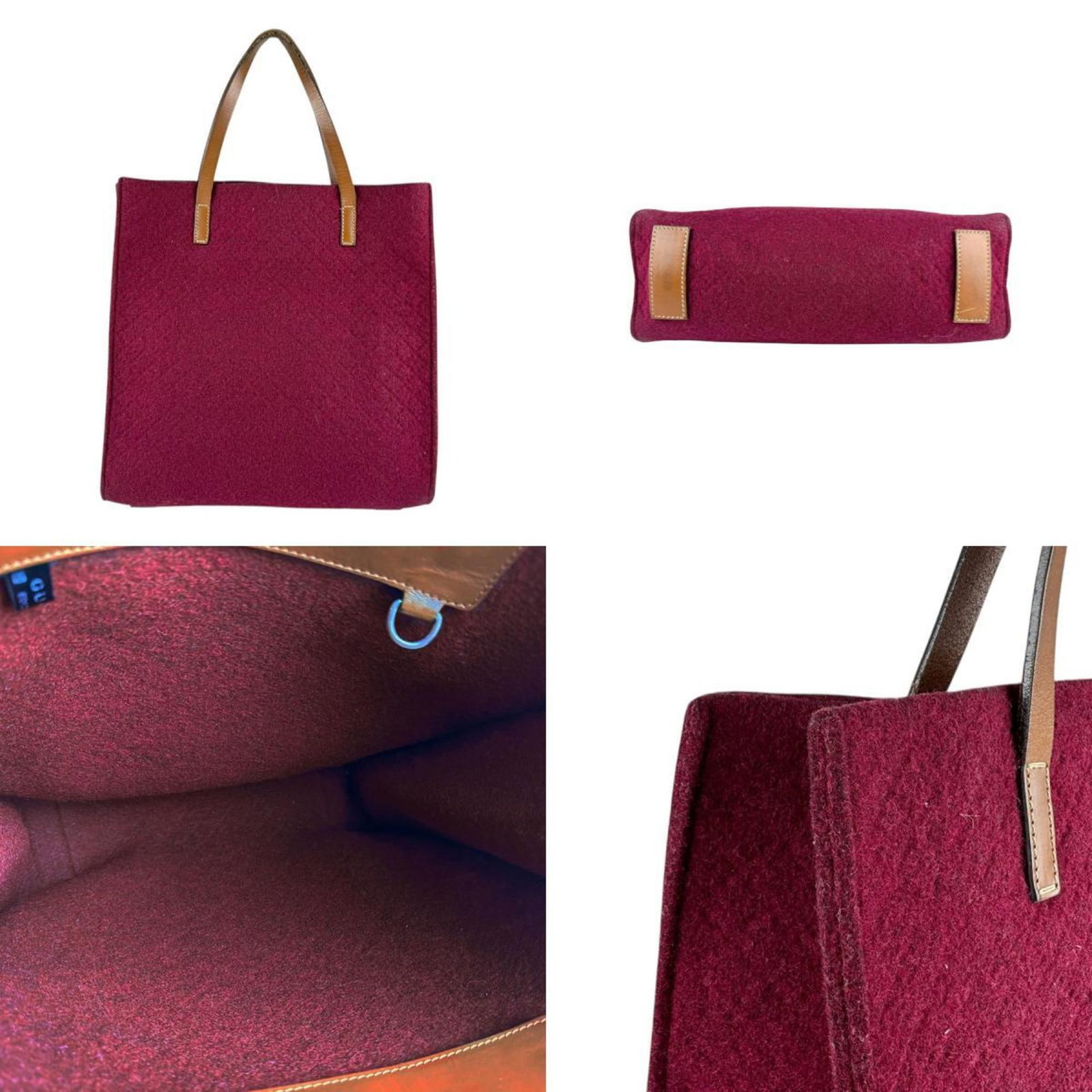 Felt Leather Gucci Handbag - 3